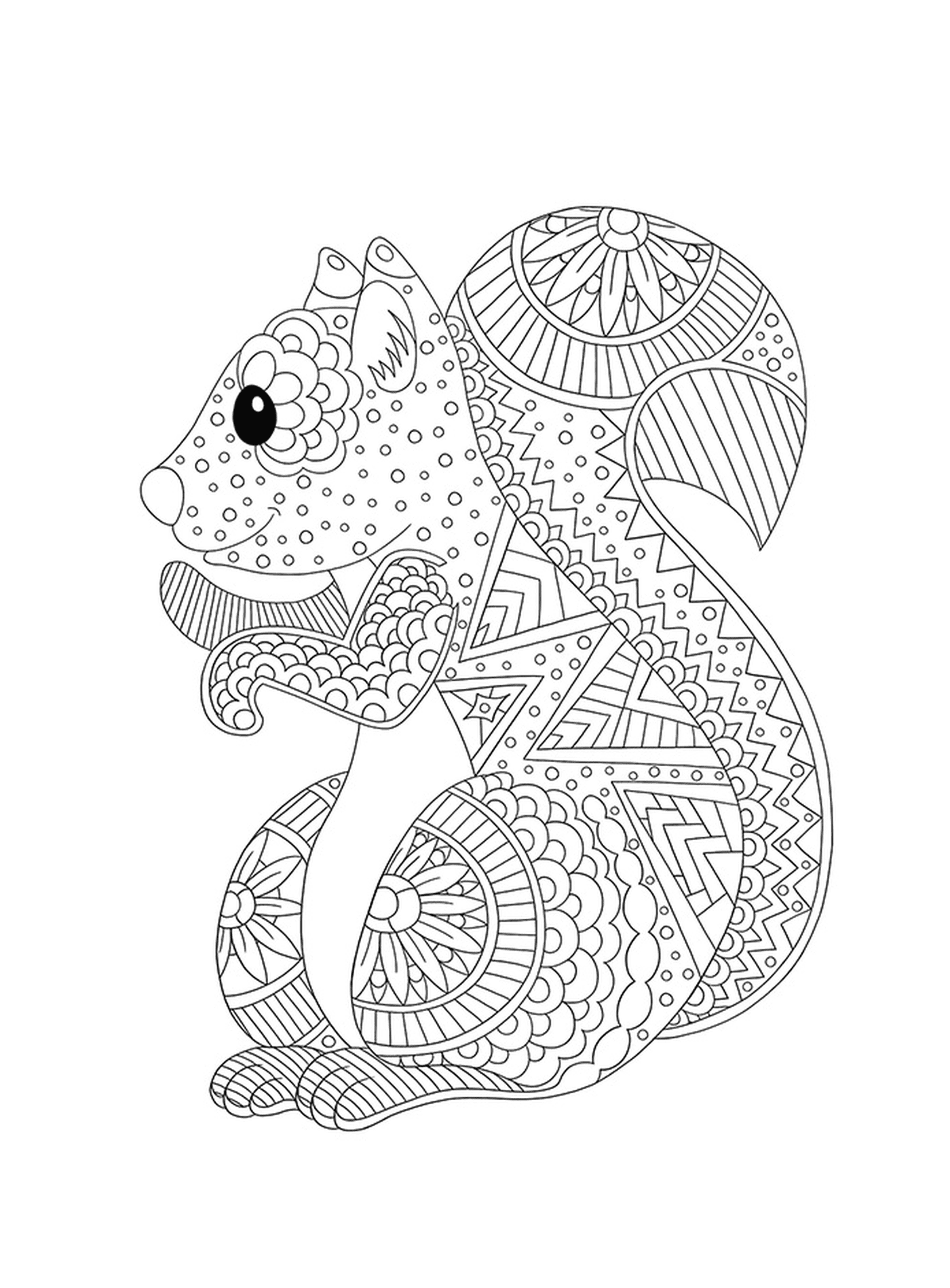  Squirrel with a decorative pattern in Canada 