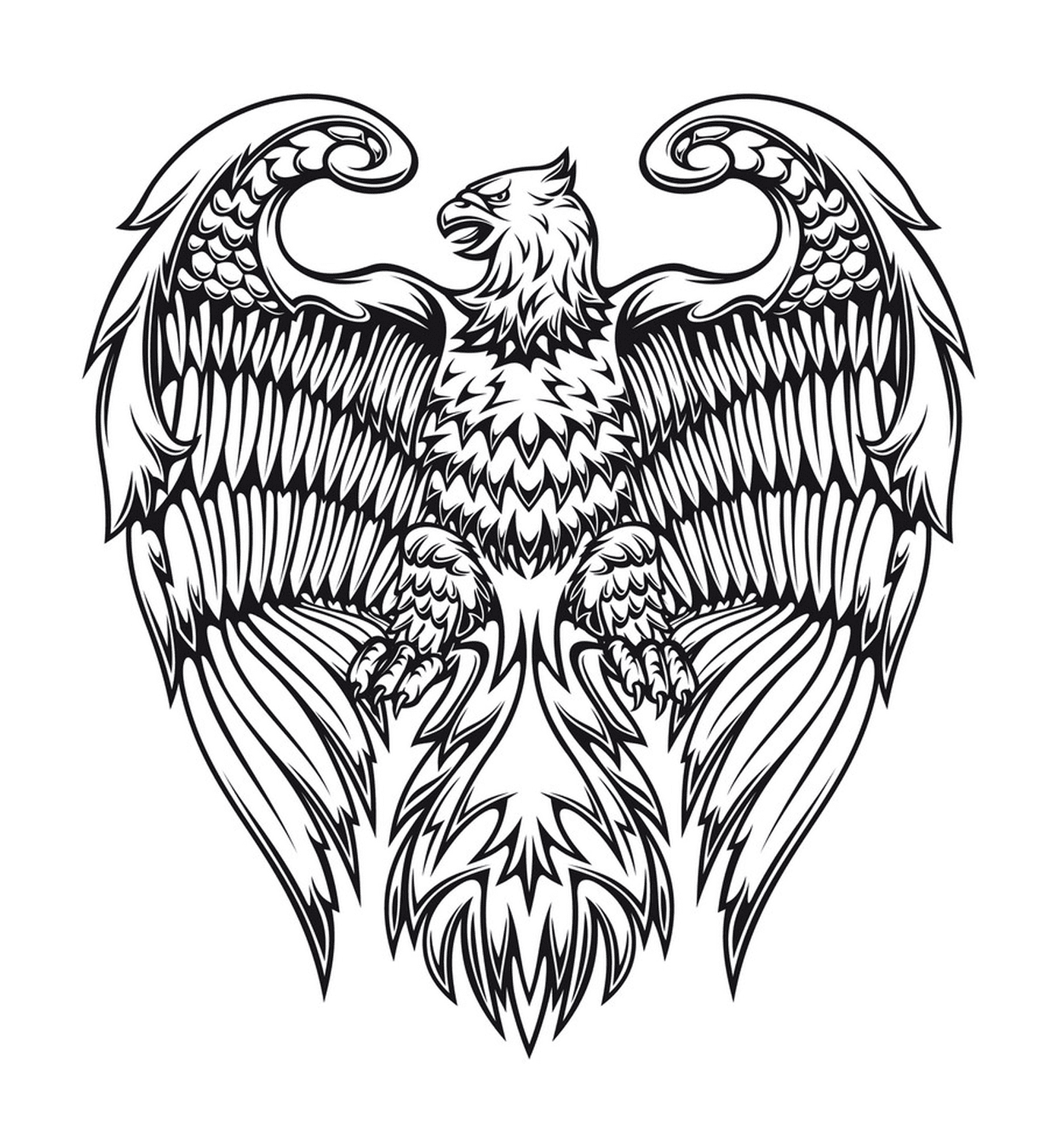  Royal eagle with various patterns 