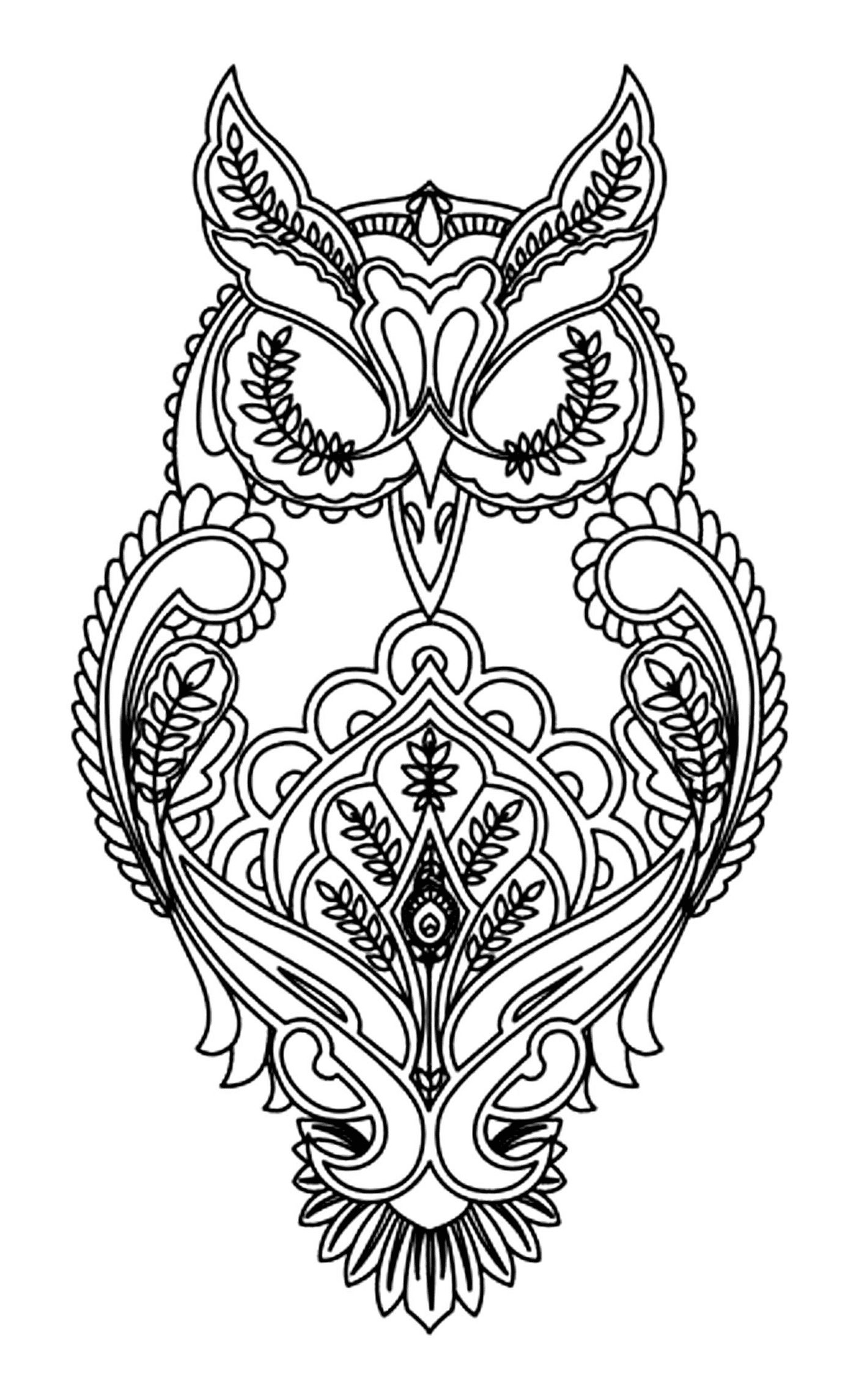  Owl with a difficult pattern 