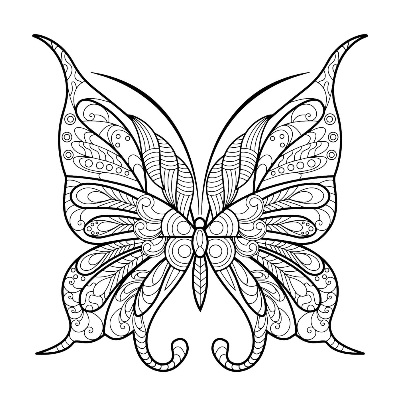  Mariposa con bonitos patrones 