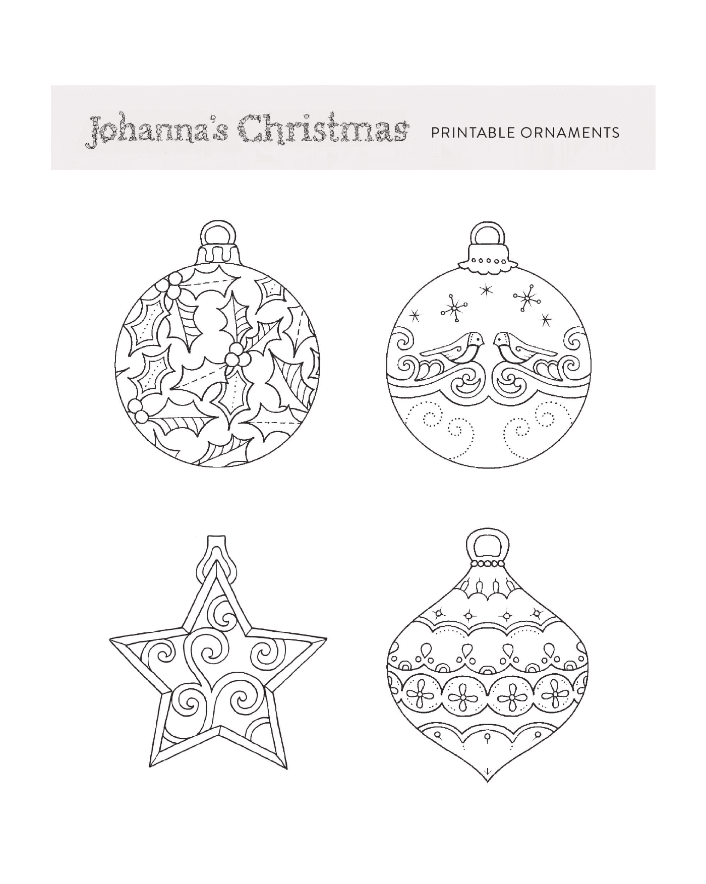 Set of four Christmas ornaments 