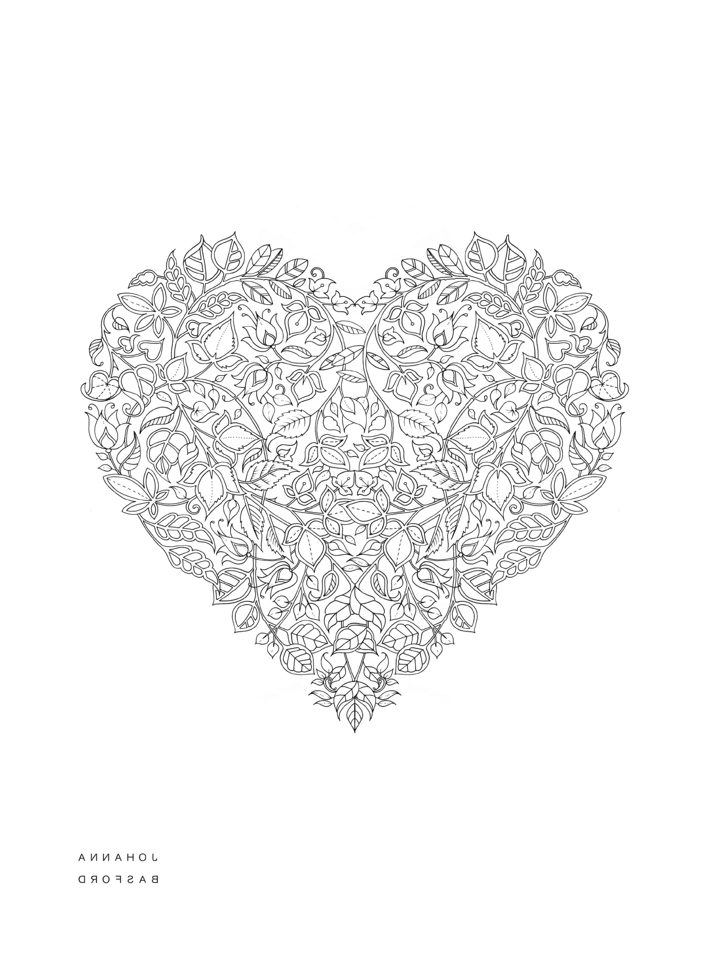  A heart with a floral design 