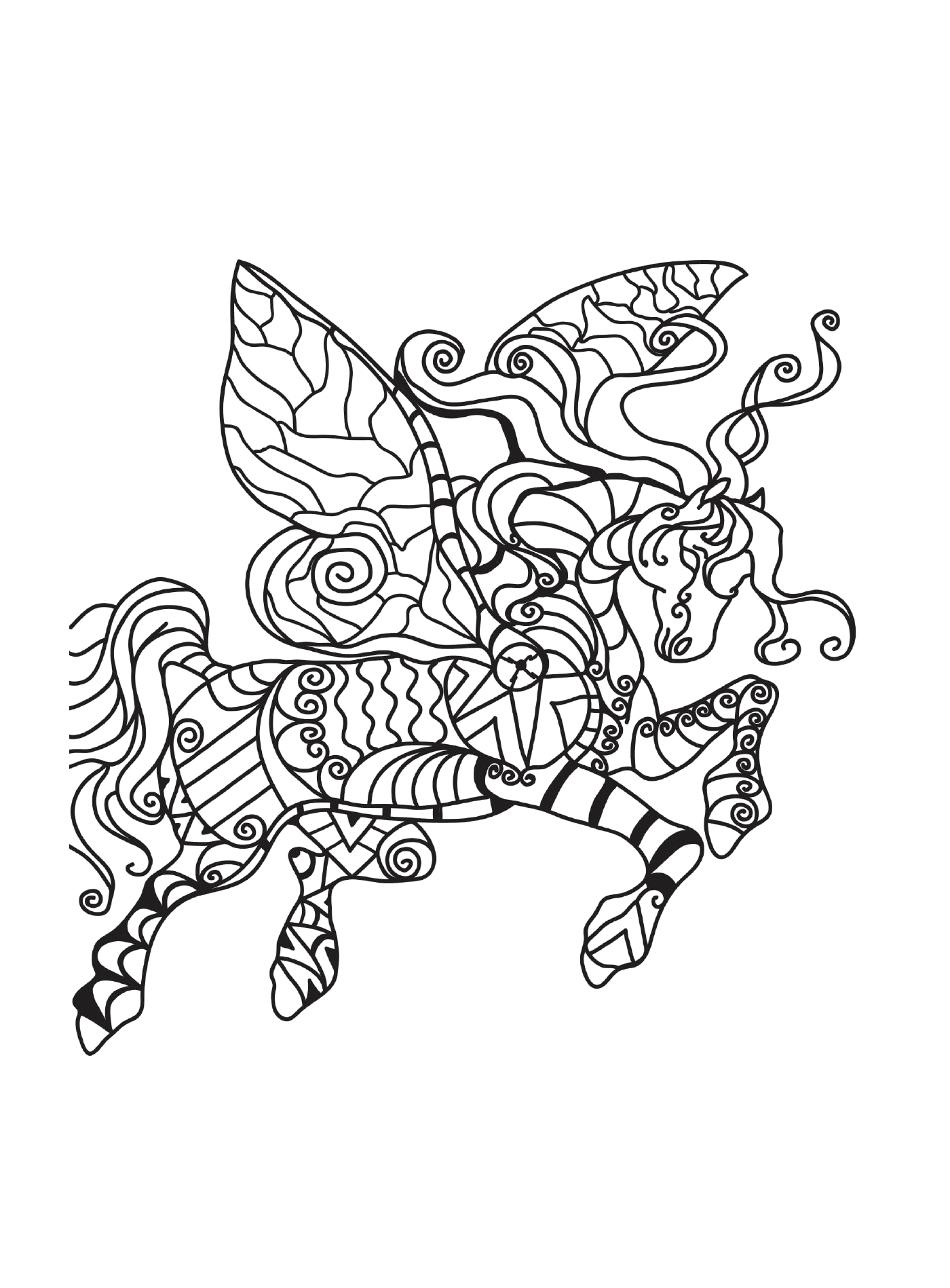  Un cavallo con ali di farfalla 