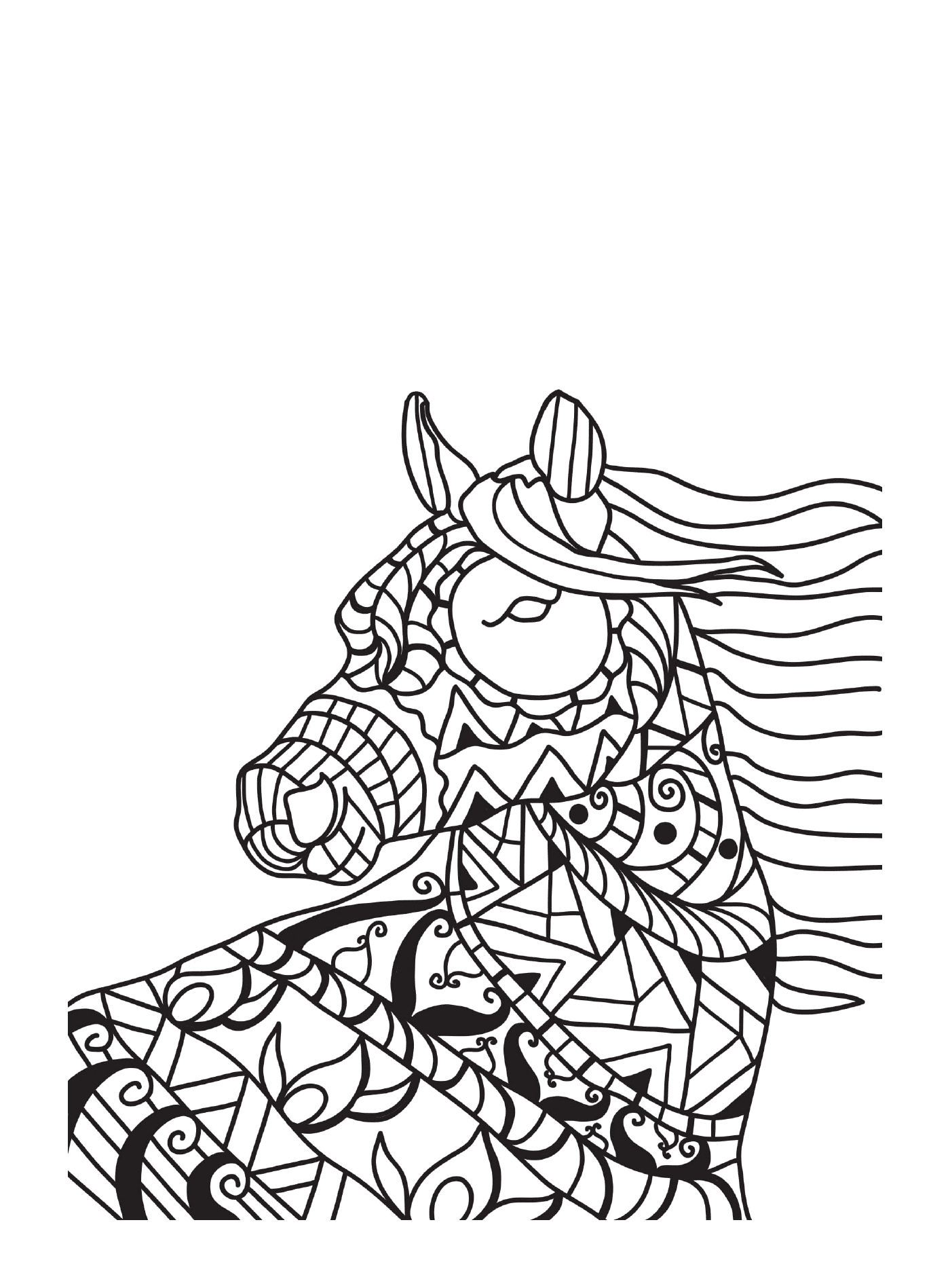  Der Kopf eines Pferdes 