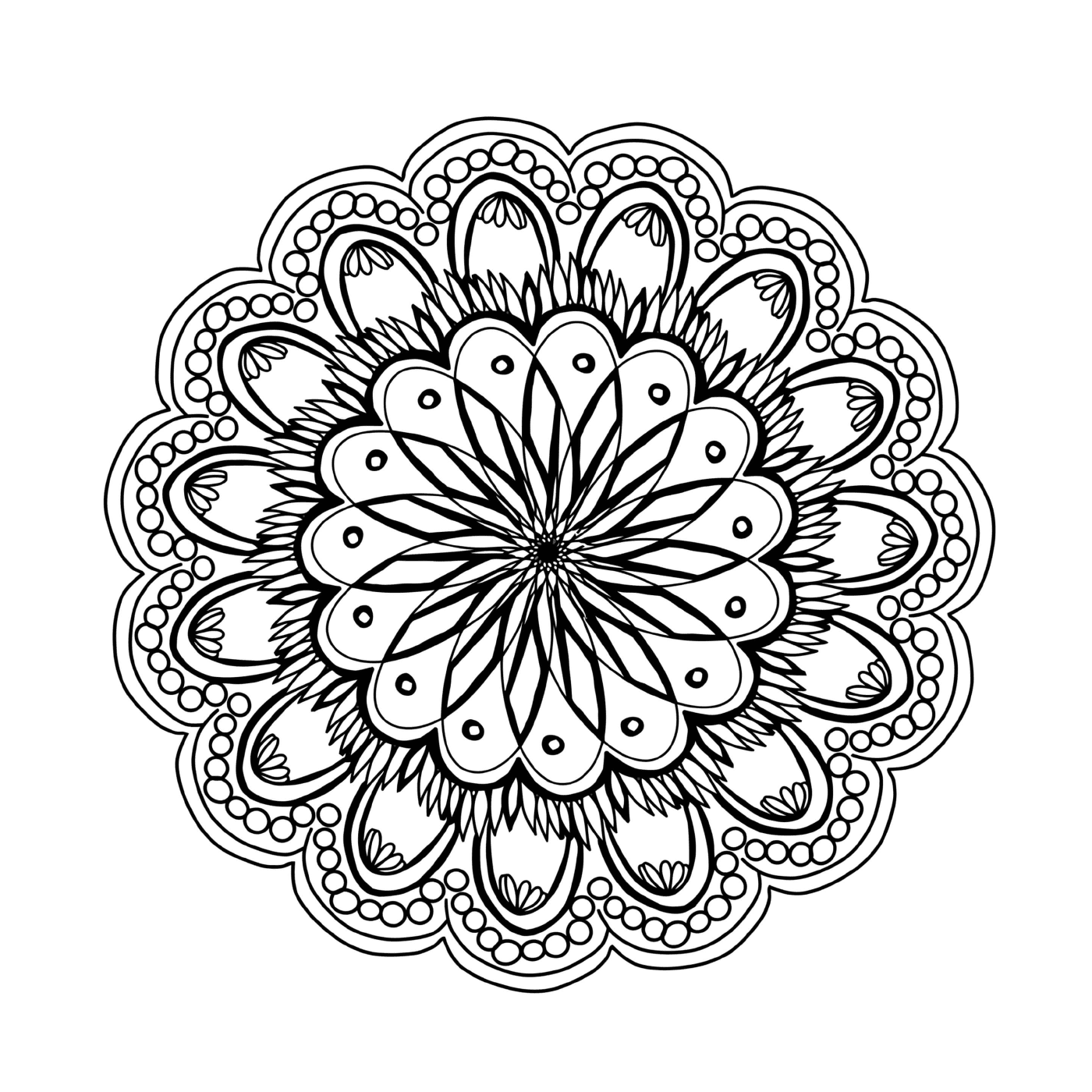  Цветок с круговым рисунком 