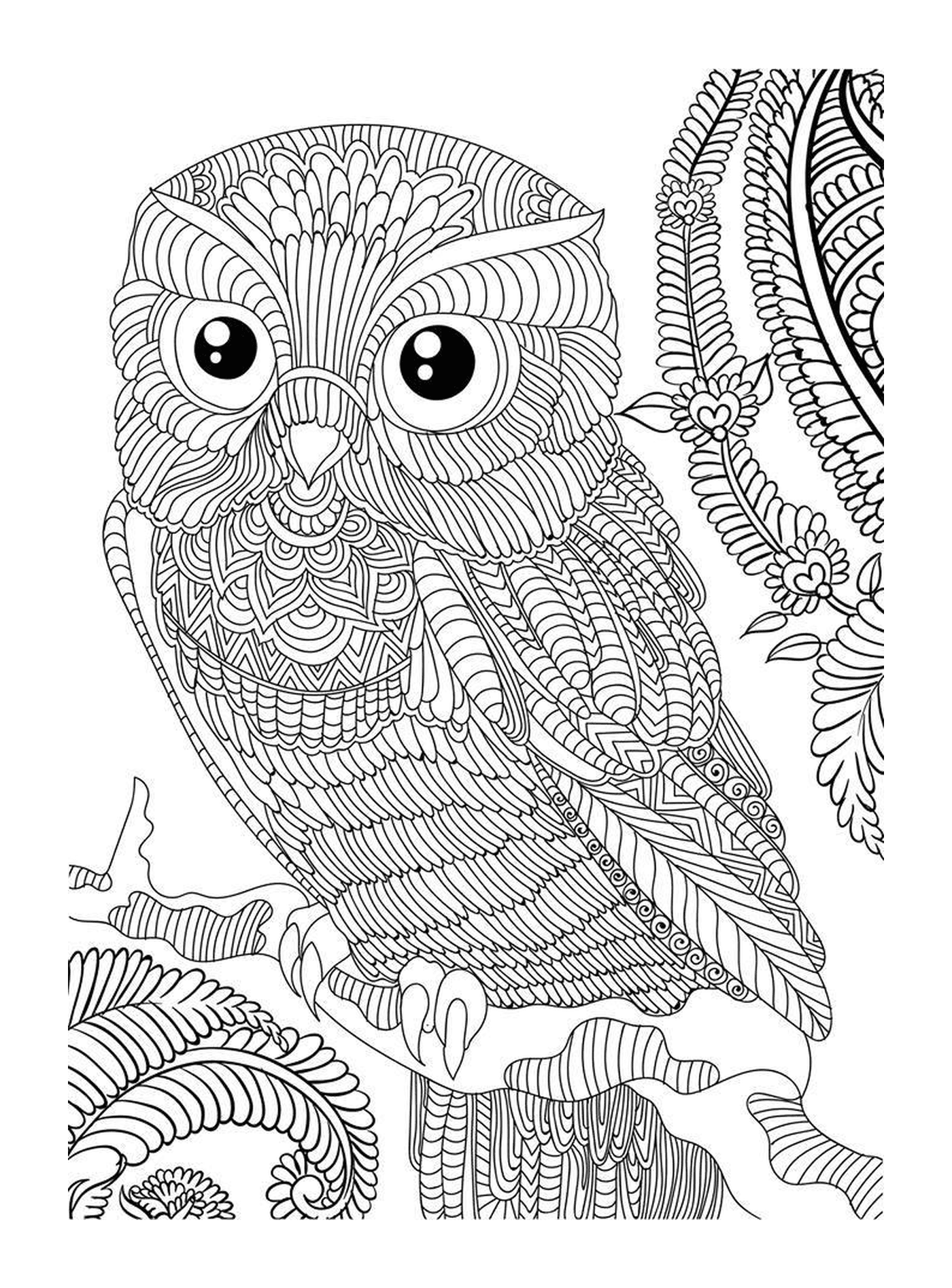  An owl on a branch 