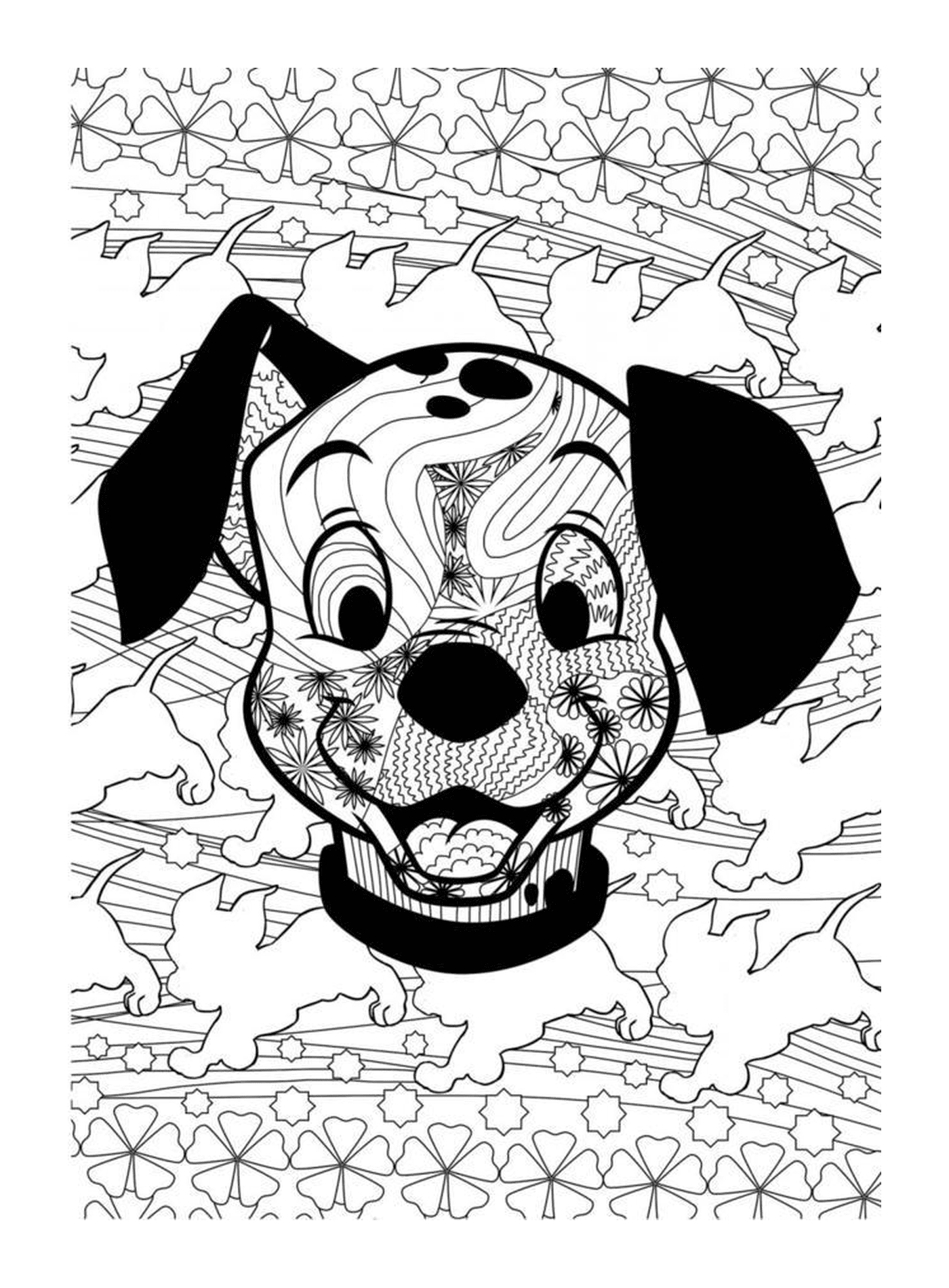  Drawing of a dog face 