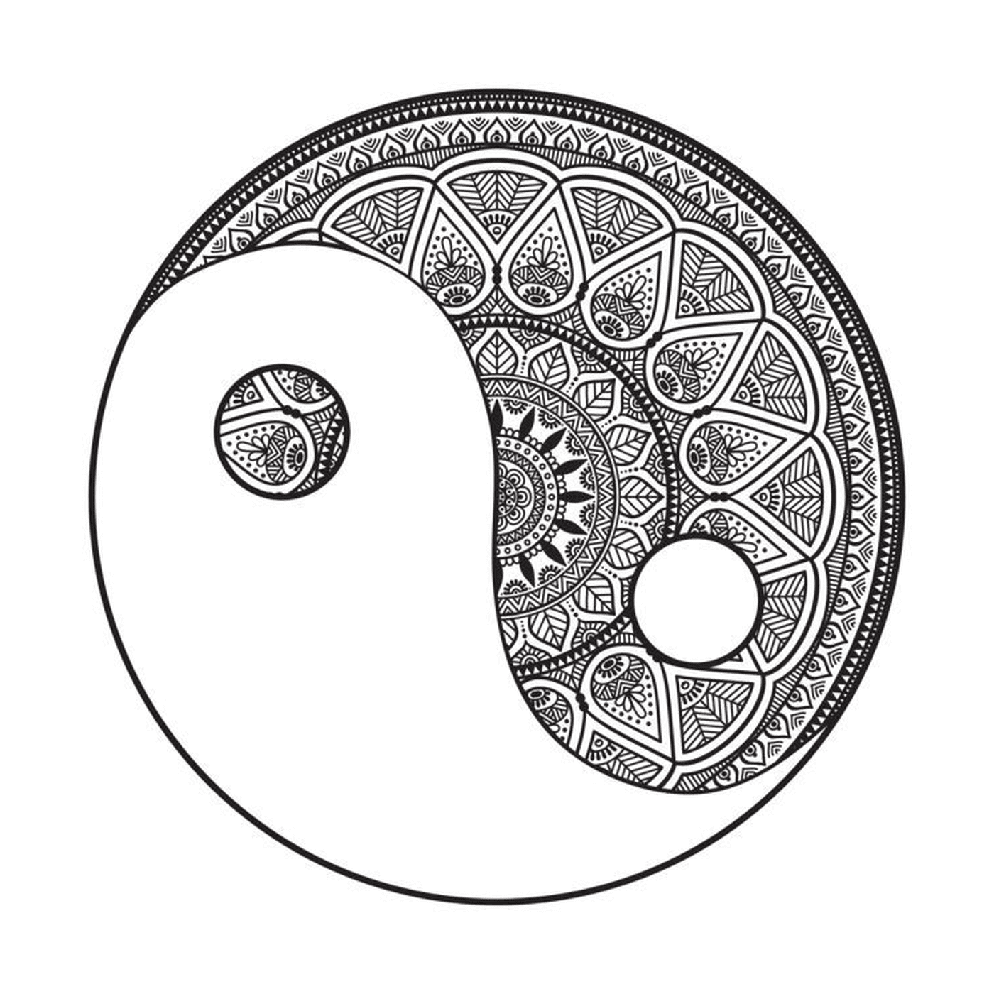 Yin und Yang in einem Mandala 