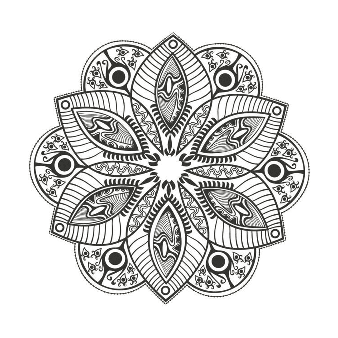  Original Blume in einem Mandala 
