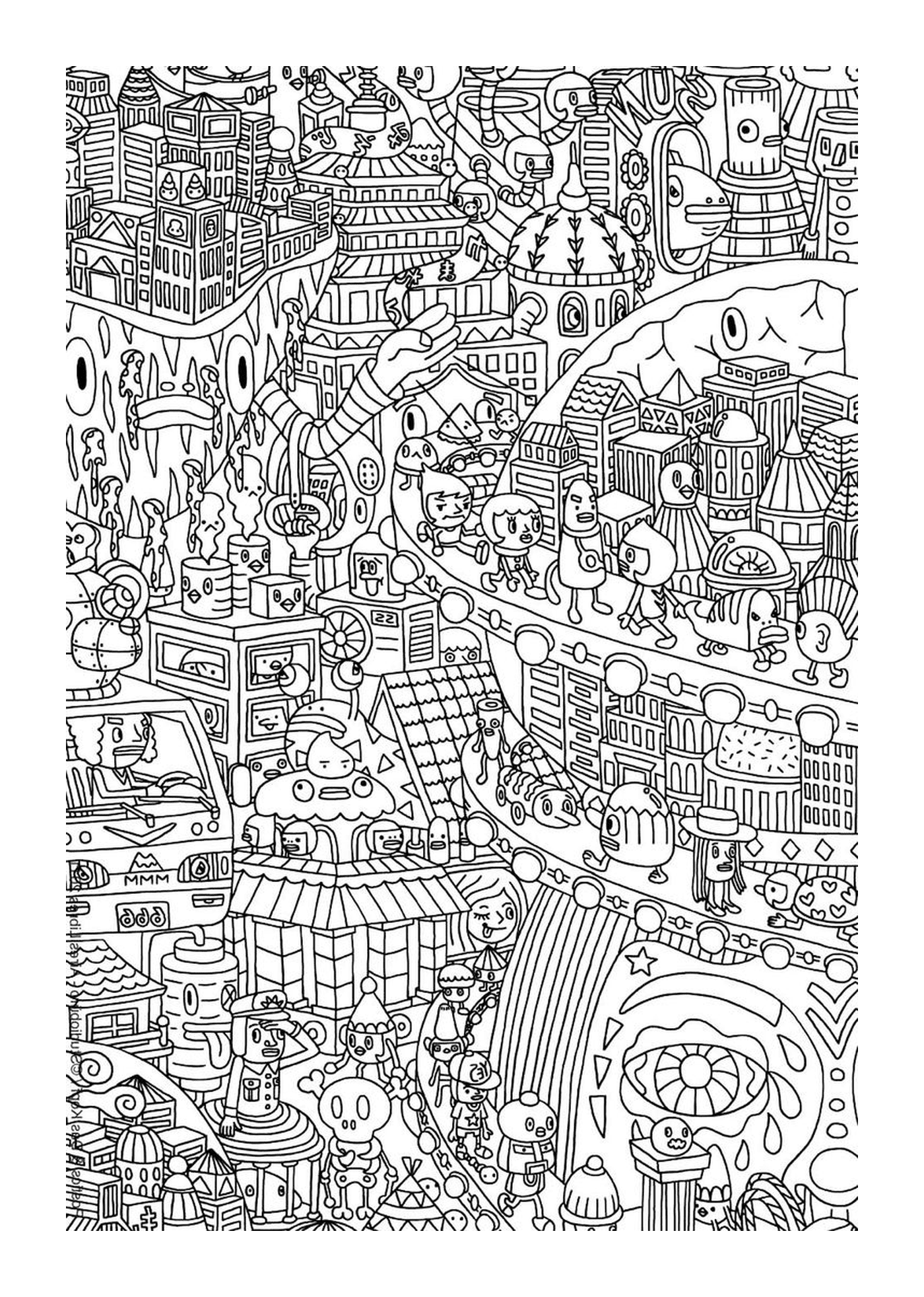  Drawing of a city 