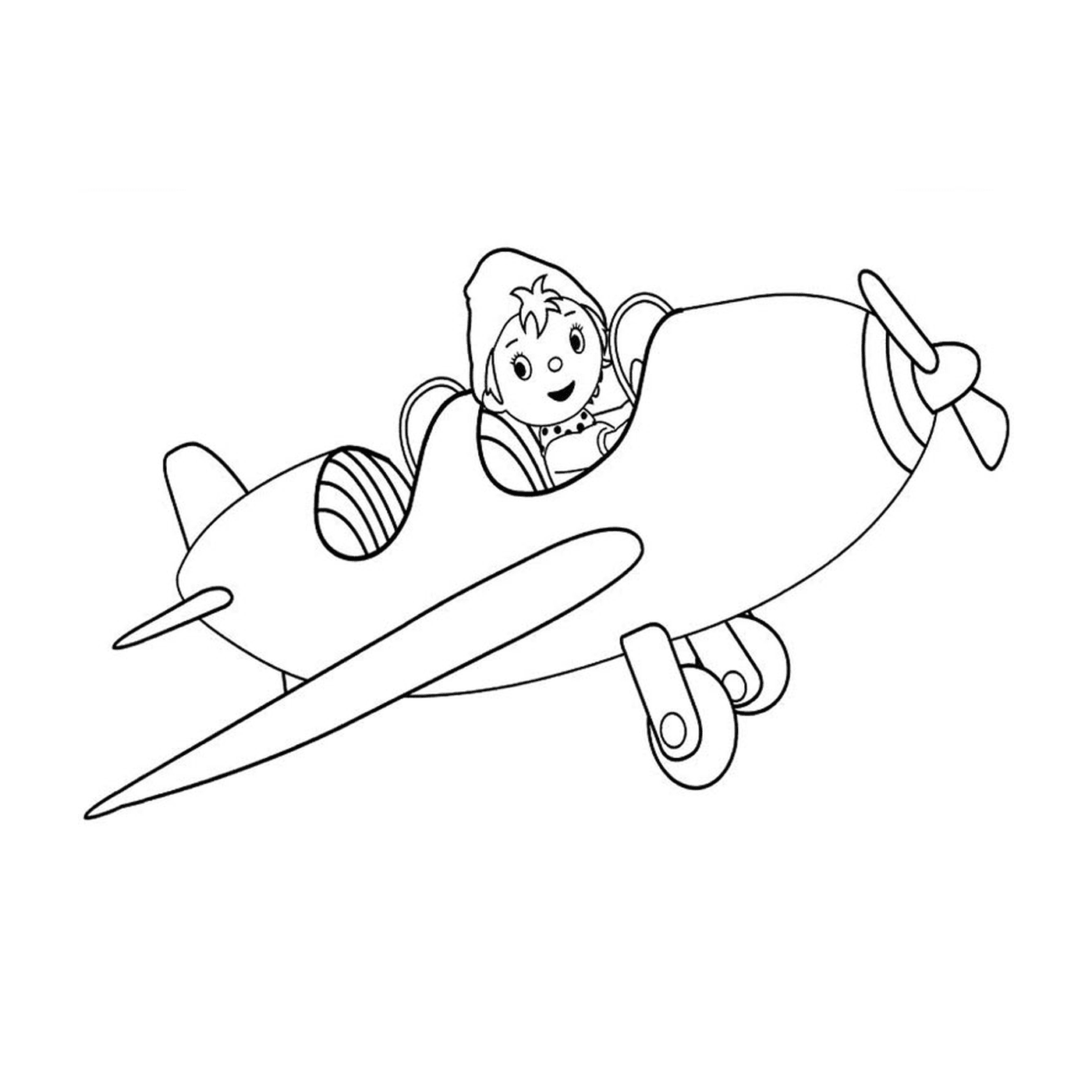  Un avión con una persona en la cabina 