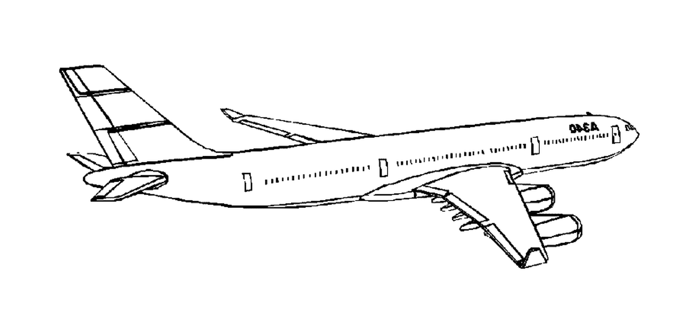  Un avión sobre un fondo blanco 