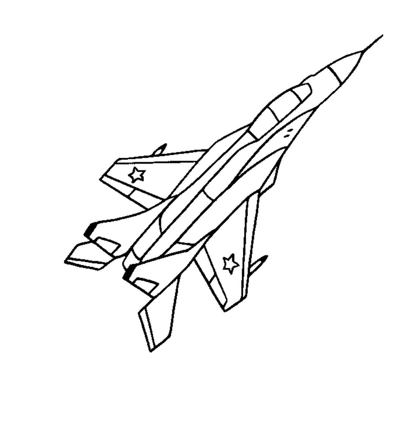  Un avión de combate vuela al cielo 