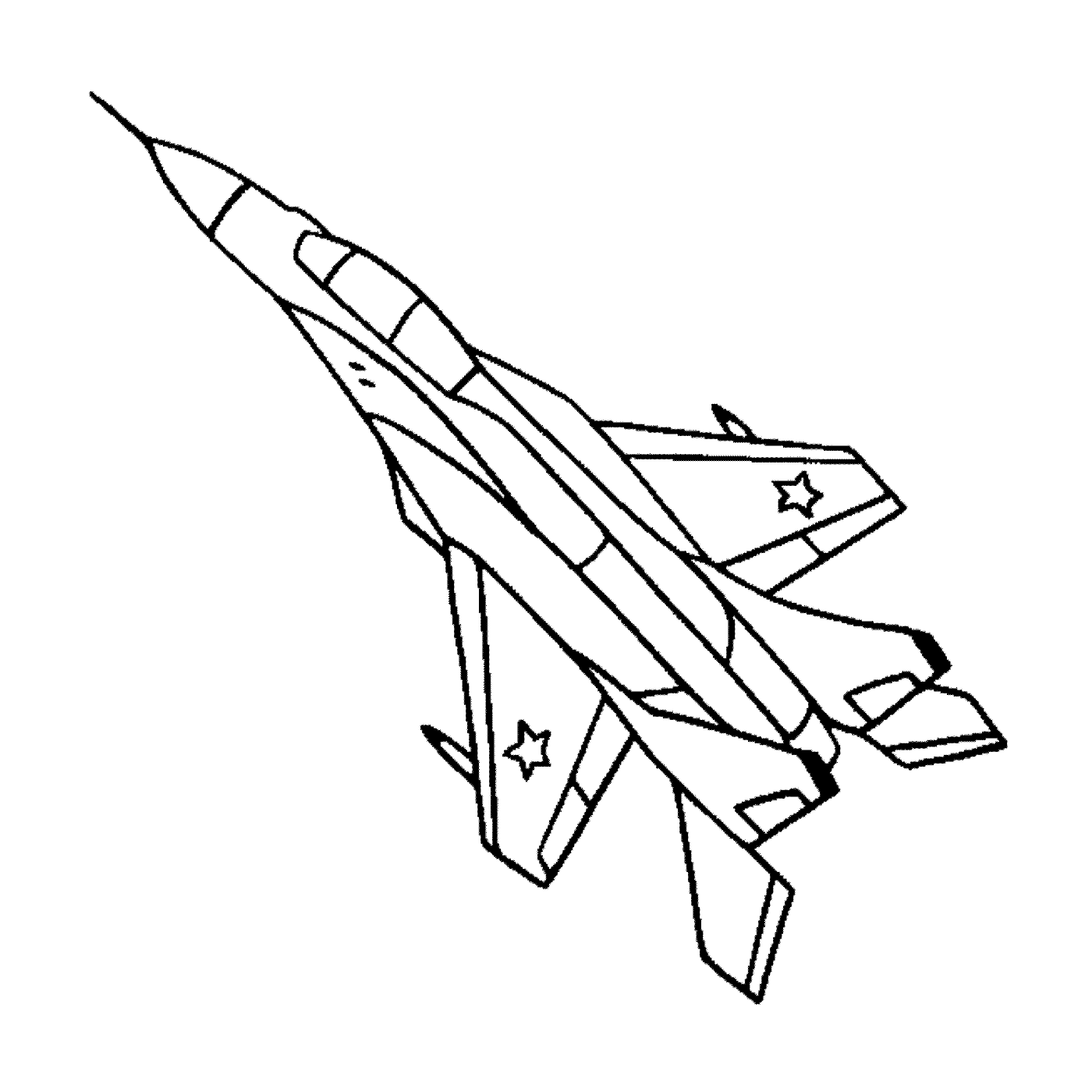  Un avión de combate vuela en el aire 