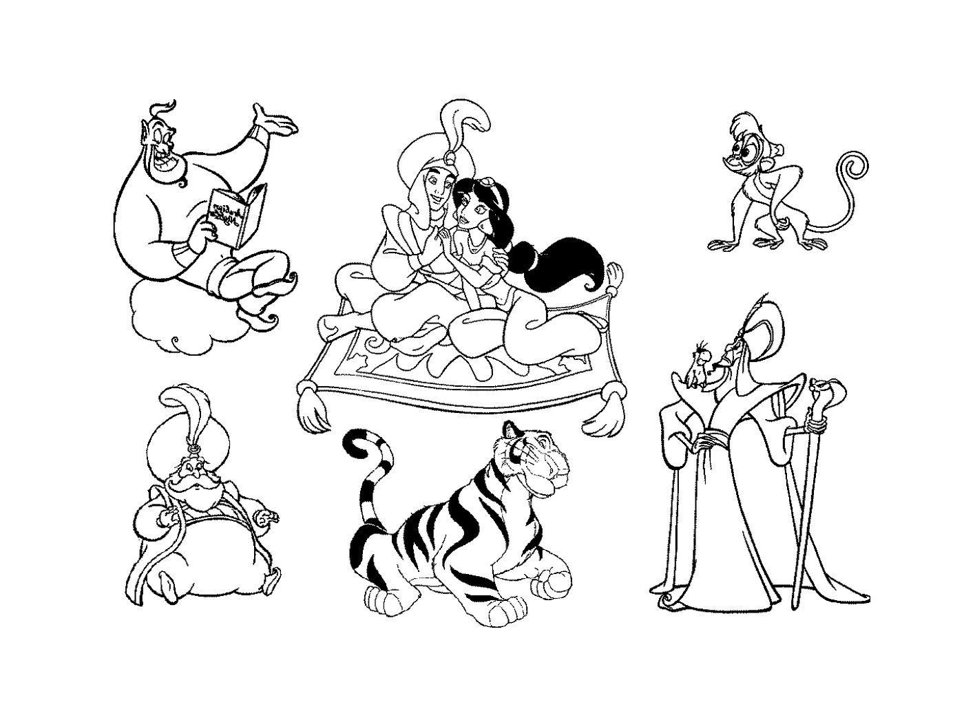  Un grupo de personajes de dibujos animados 