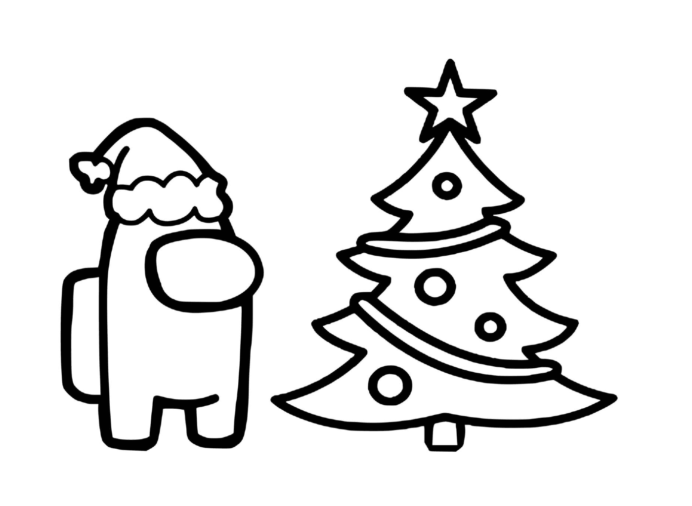  Gnome and Christmas tree 
