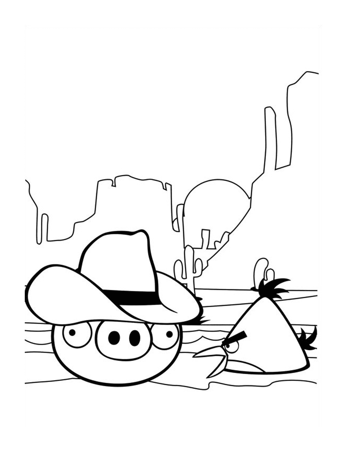  Angry Birds Western, two cowboys 