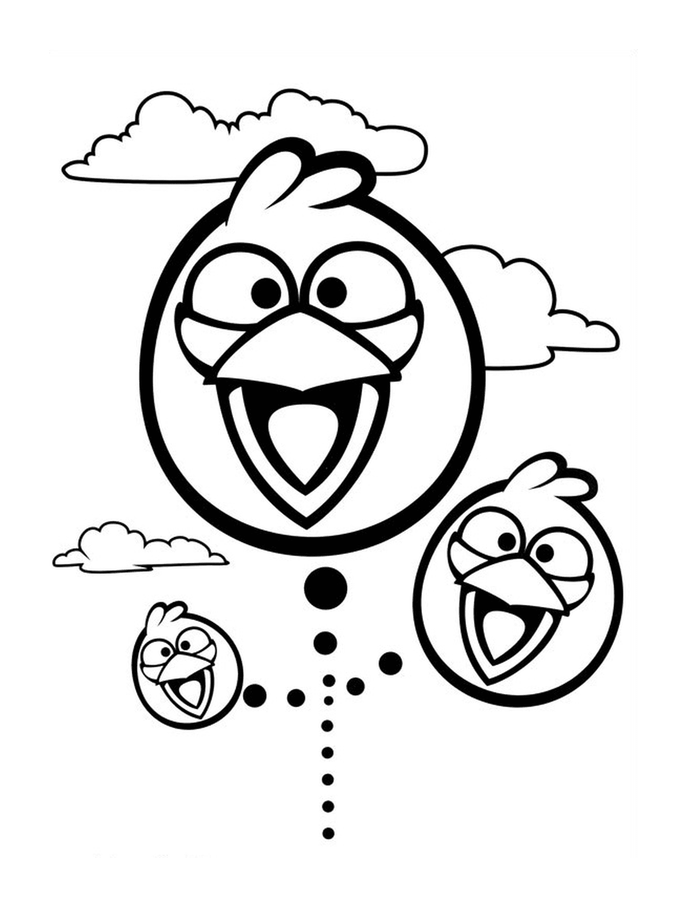  Angry Birds sorridente e felice 