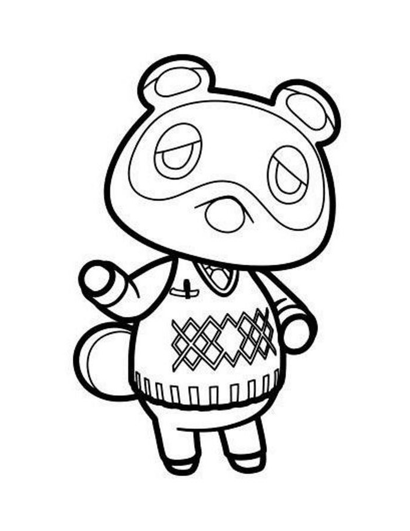  Tom Nook di Animal Crossing, animale con maglione 