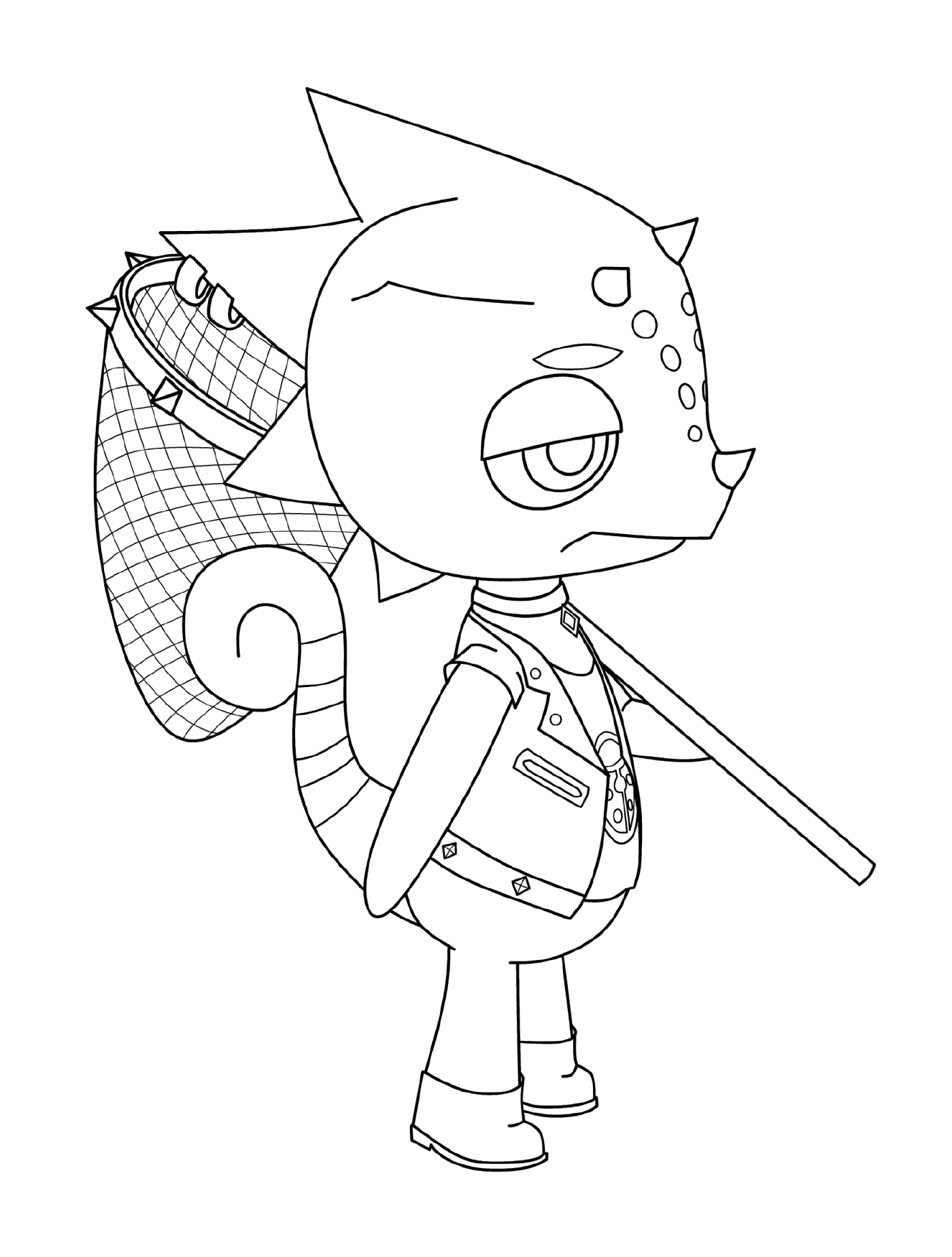  Animal Crossing Fan Art, animal with a baseball bat 