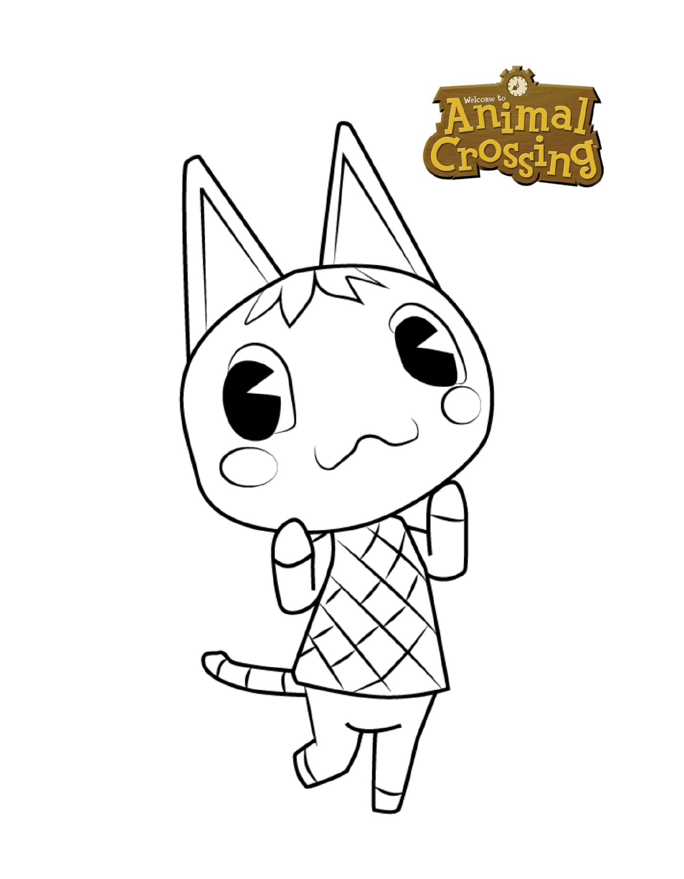  Animal Crossing Purrl, drawing cat 