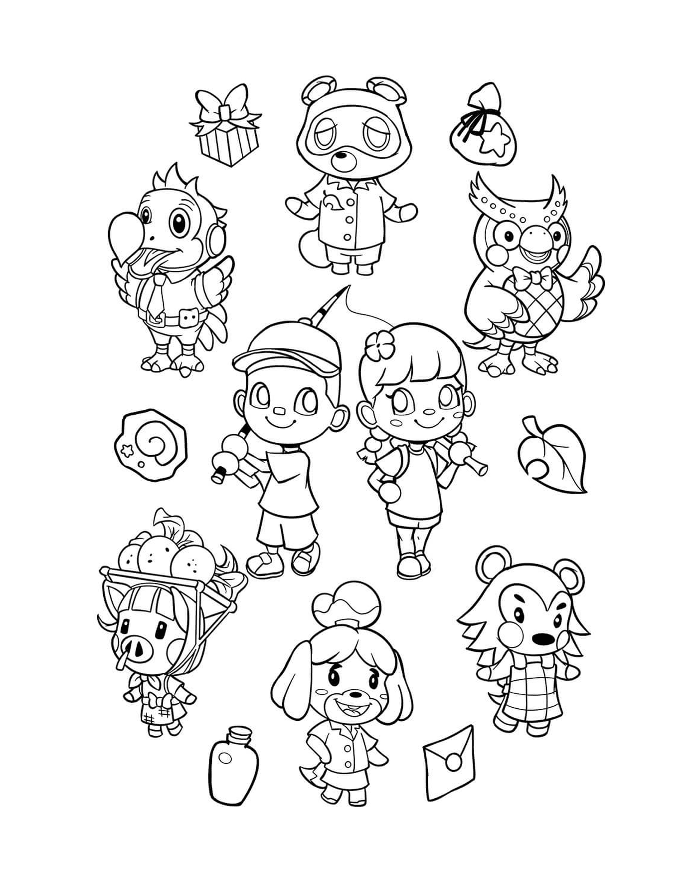  Animal Crossing New Horizons, varios personajes de Animal Crossing 