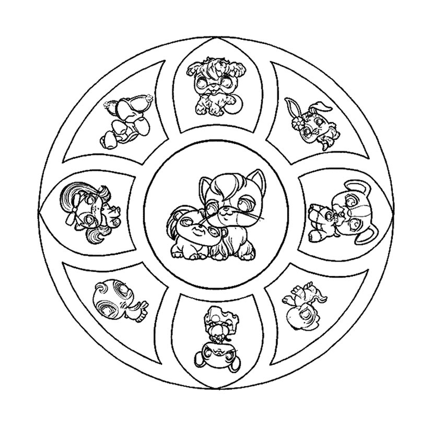  Mandala with animals 