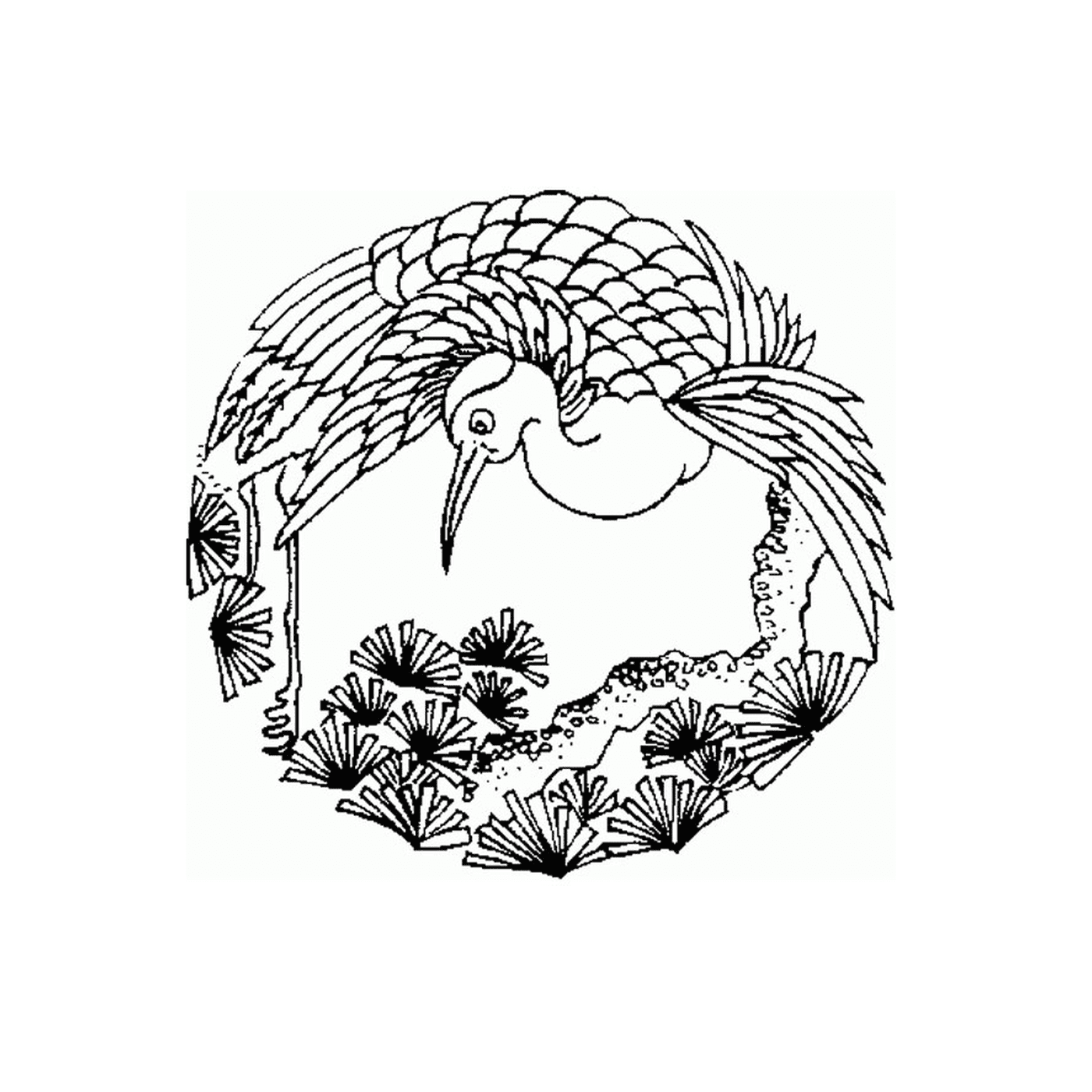 Bird in a mandala 