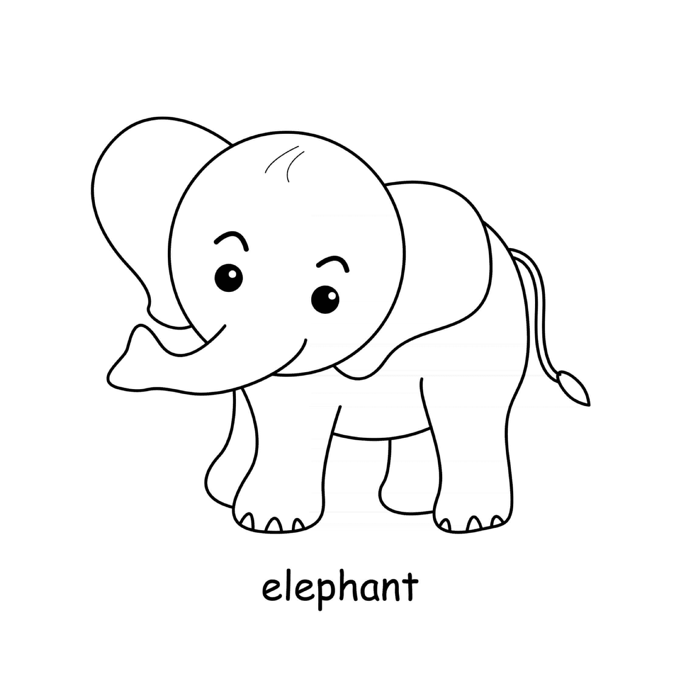  Очаровательный милый слон 