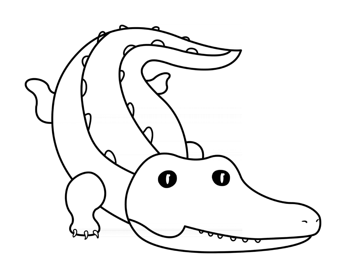  Krokodil, ein großes Reptil 