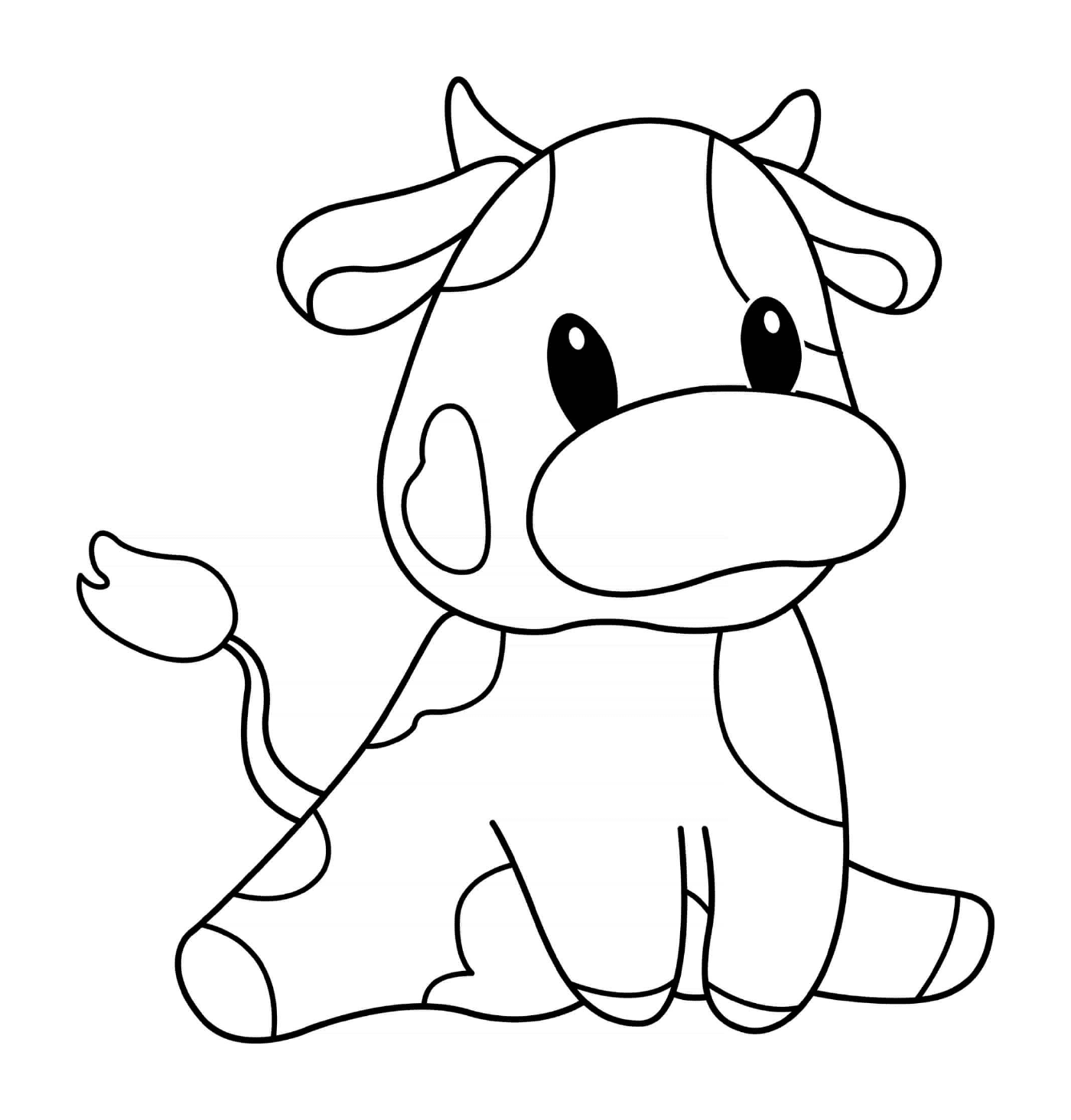  Маленькая животная корова с фермы 