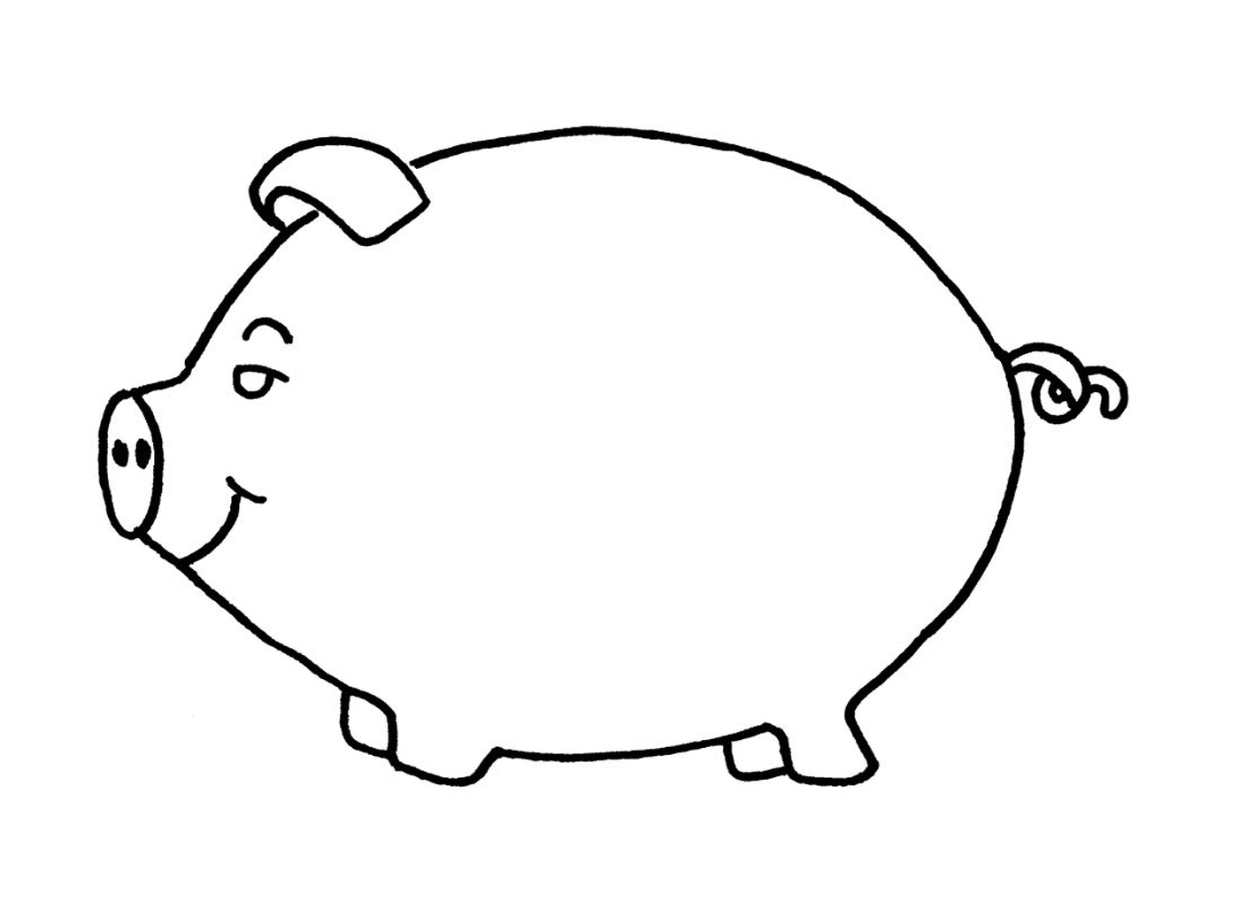  Una alcancía en forma de cerdo 