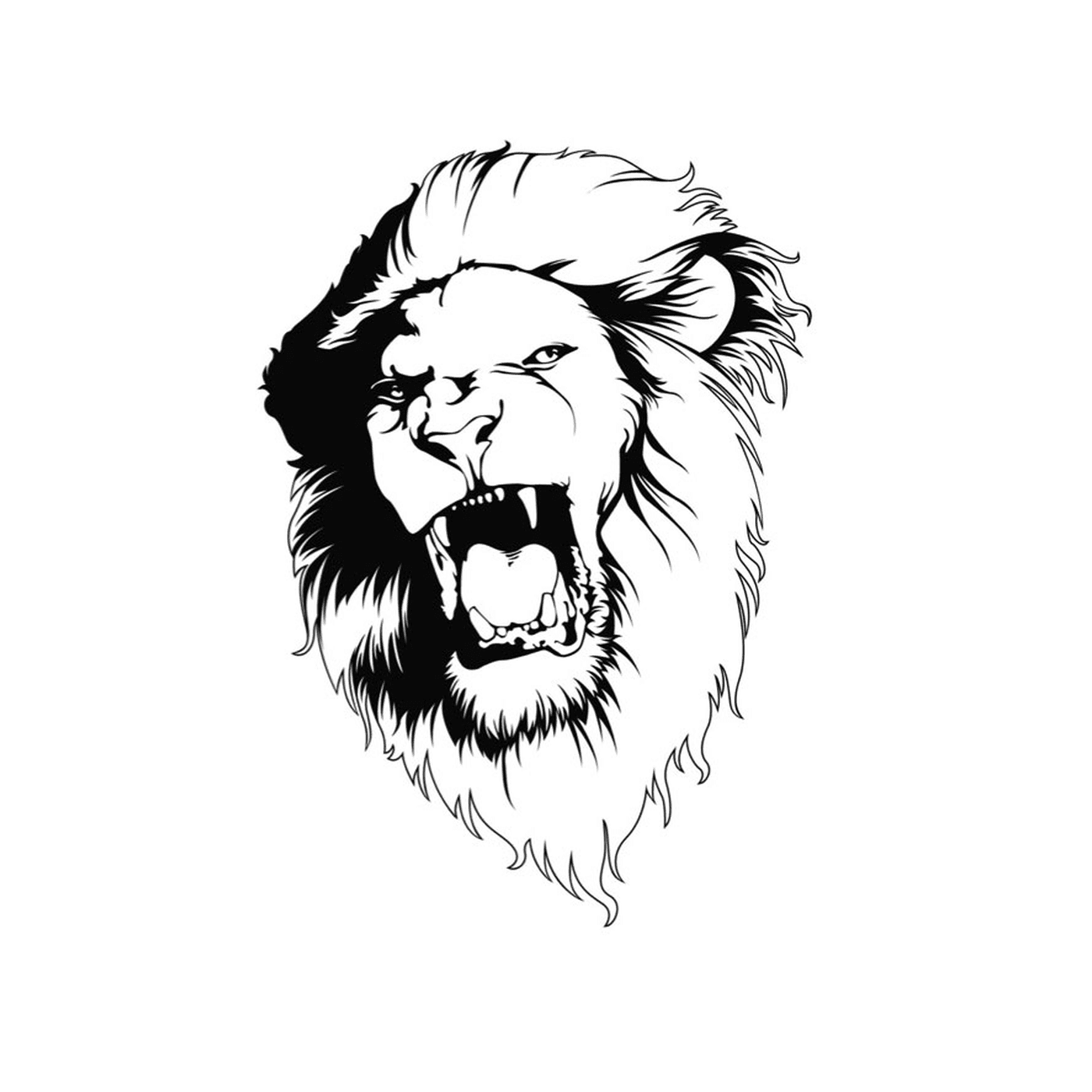  Der majestätische Kopf eines Löwen 