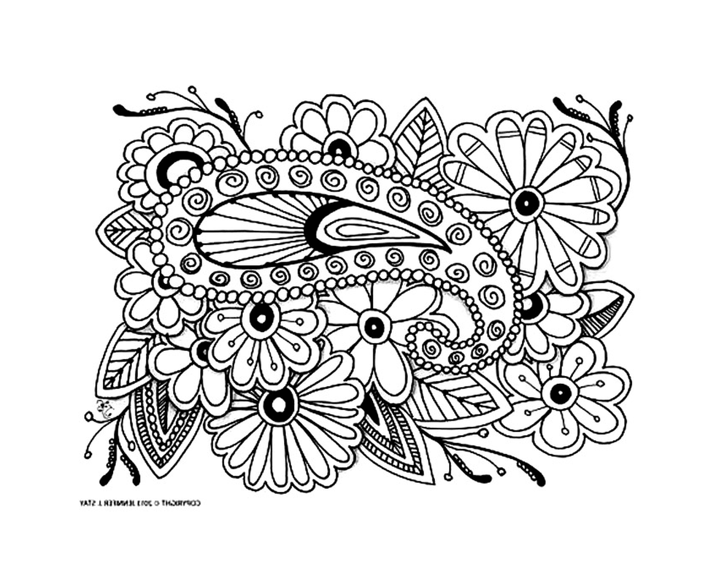 a floral pattern 