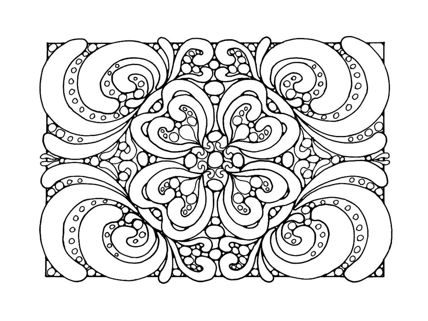  ein abstraktes Muster mit einem Blumenmuster 