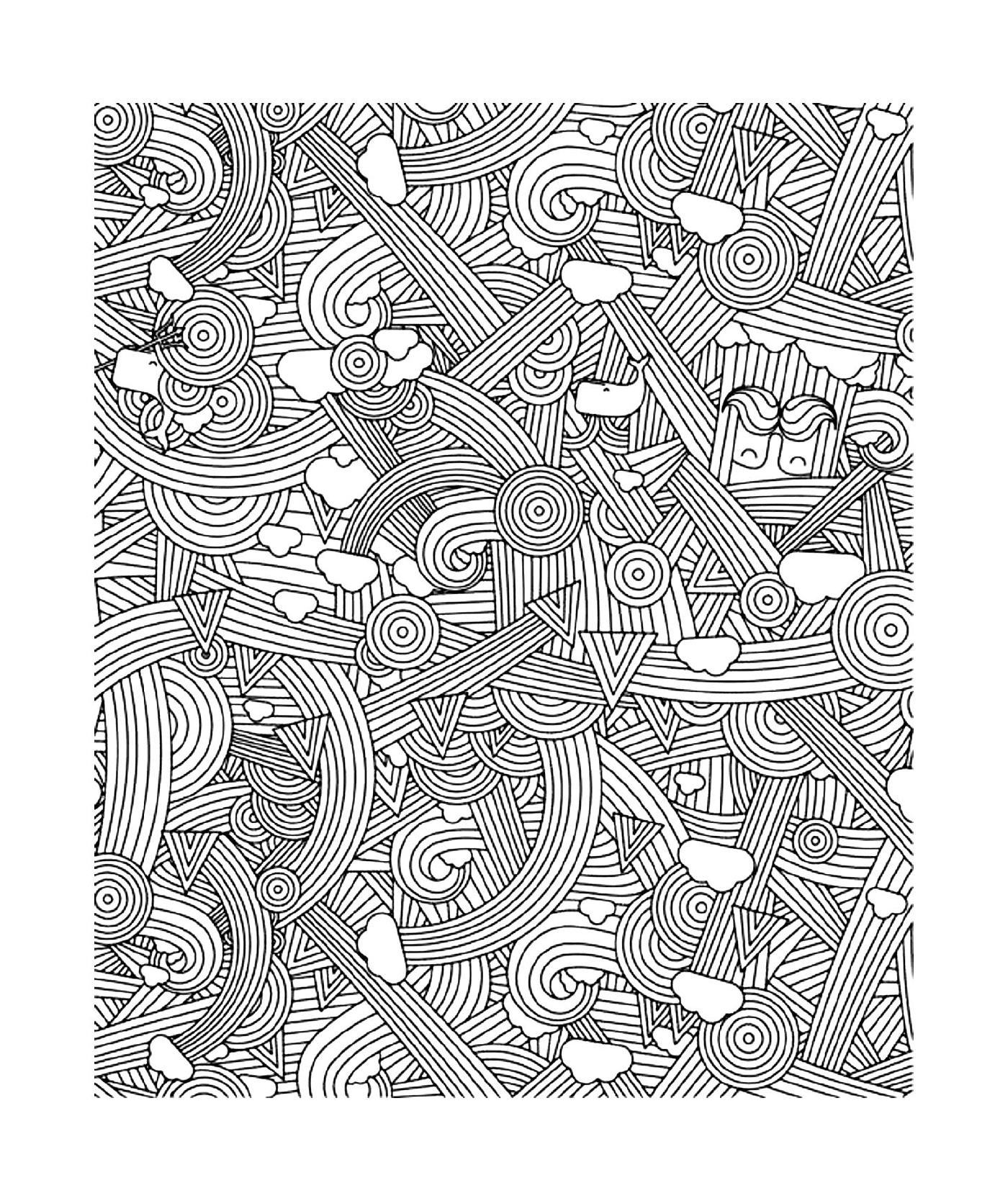  Imagen de un patrón con muchas líneas 