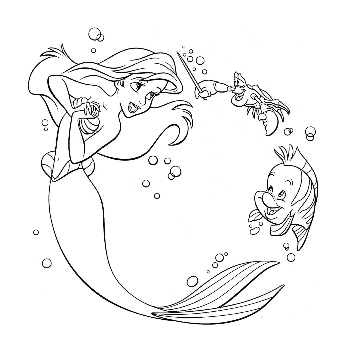  Ariel y Flounder 