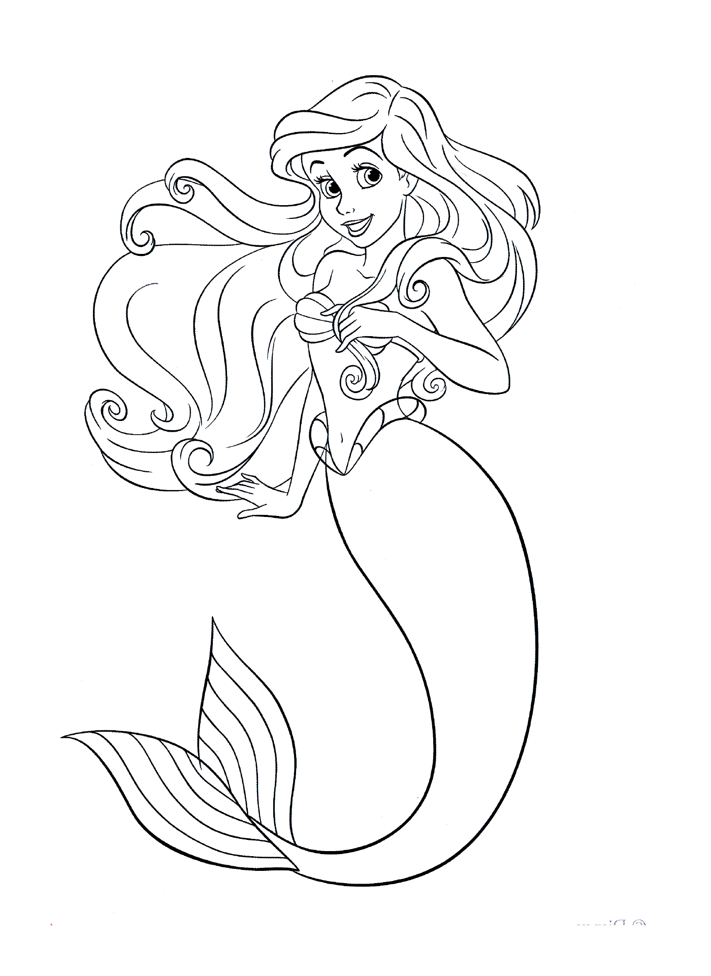  Ariel, the princess daughter of King Triton 