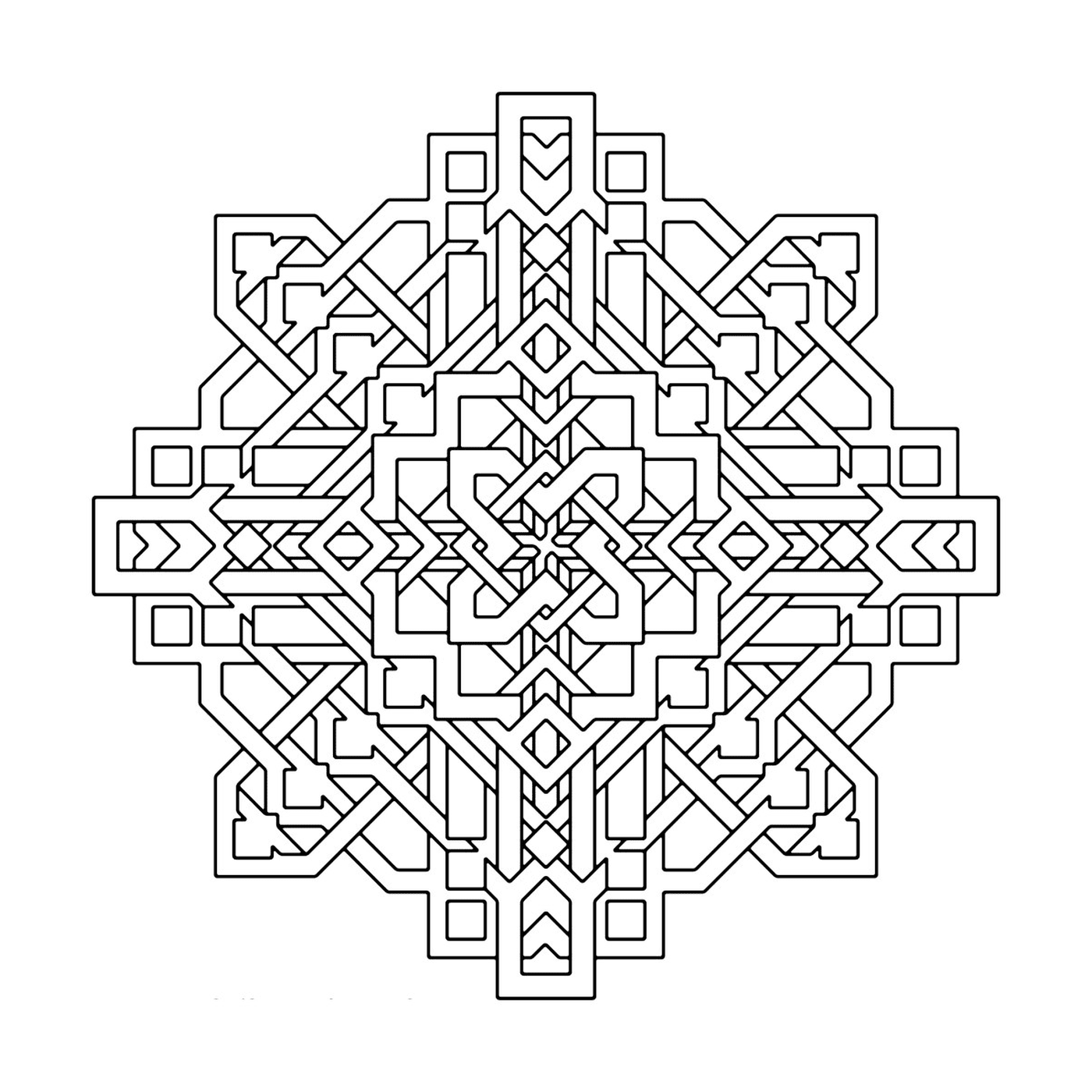  Ein komplexes und detailliertes geometrisches Muster 