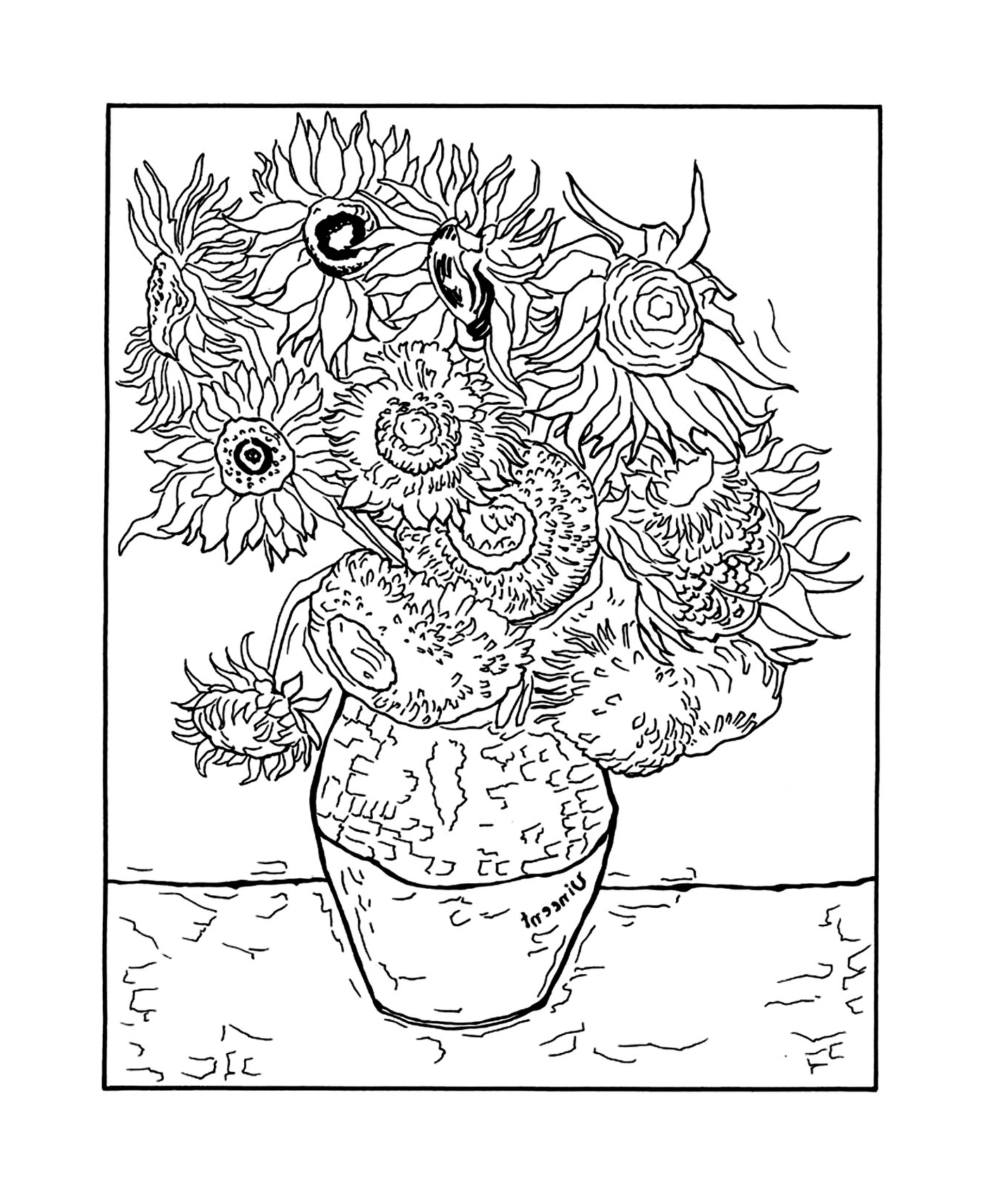  Eine Vase mit Blumen 