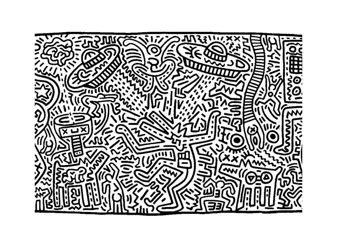  a work of art by Keith Haring 