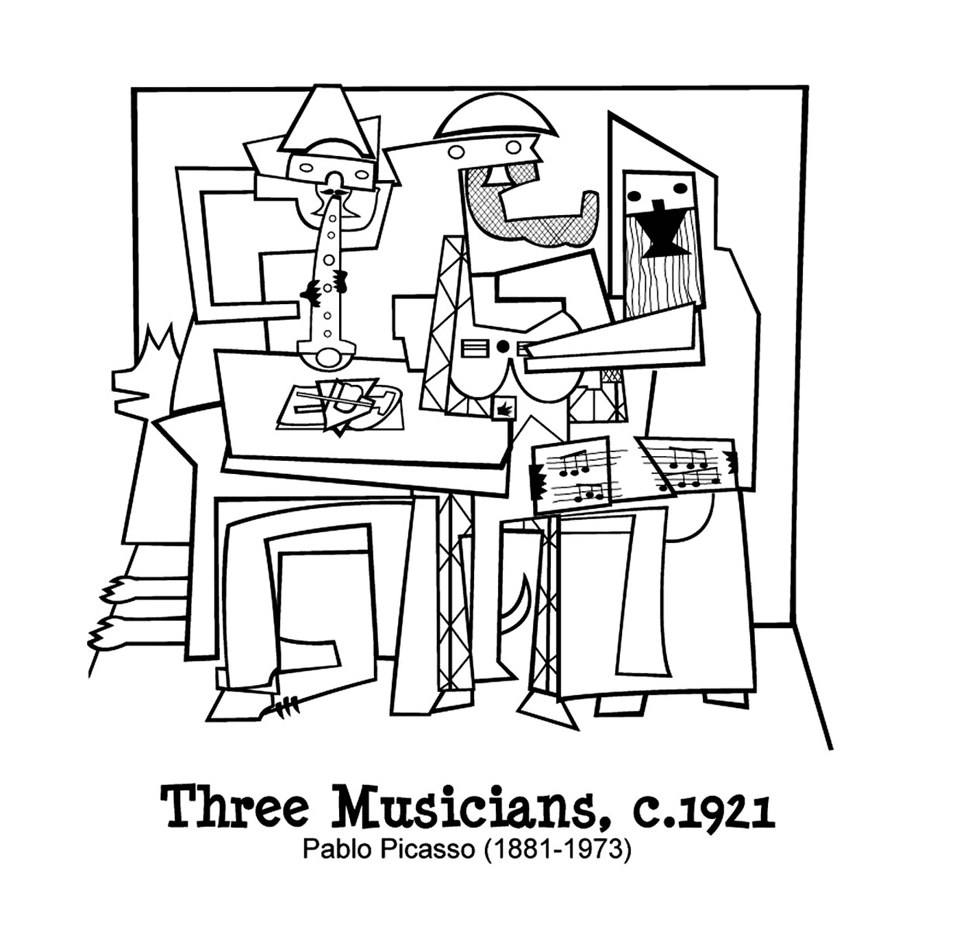  tres músicos como Picasso 