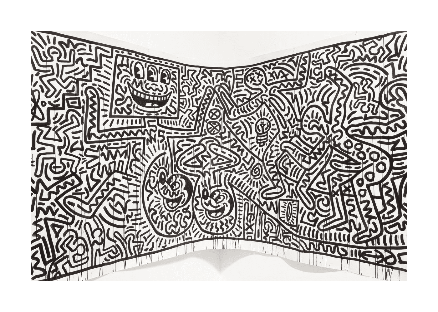  ein Fresko von Keith Haring 