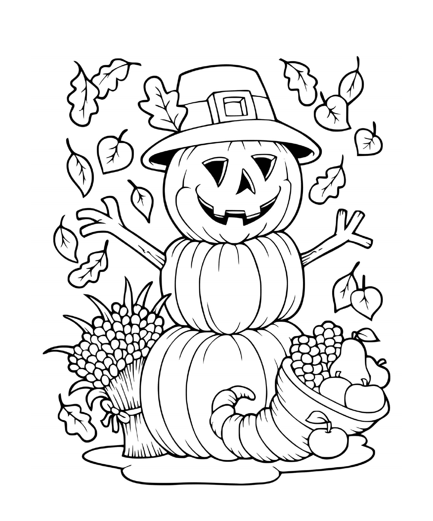  A pumpkin with a hat 