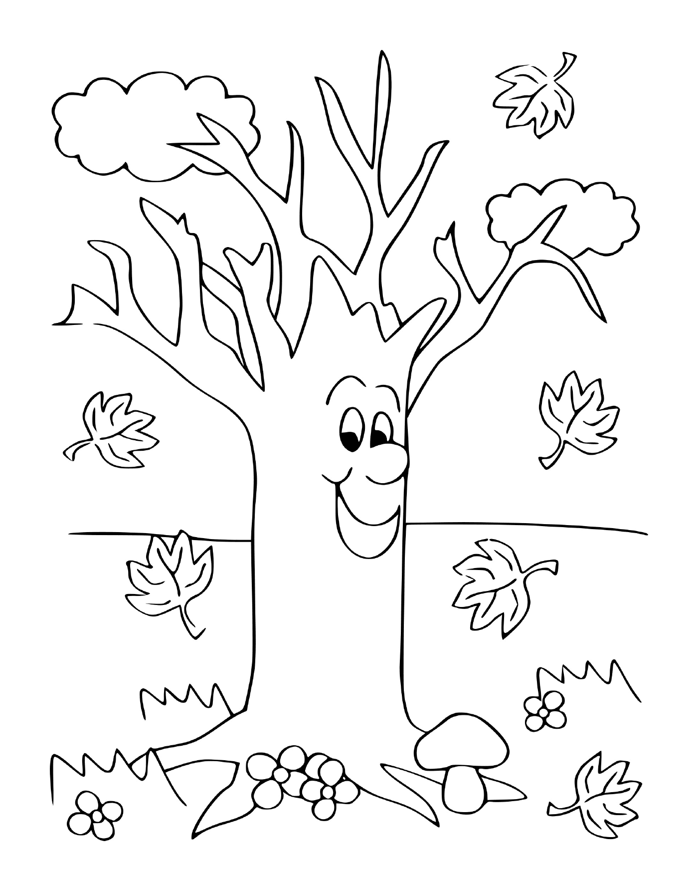  Un albero con le foglie 