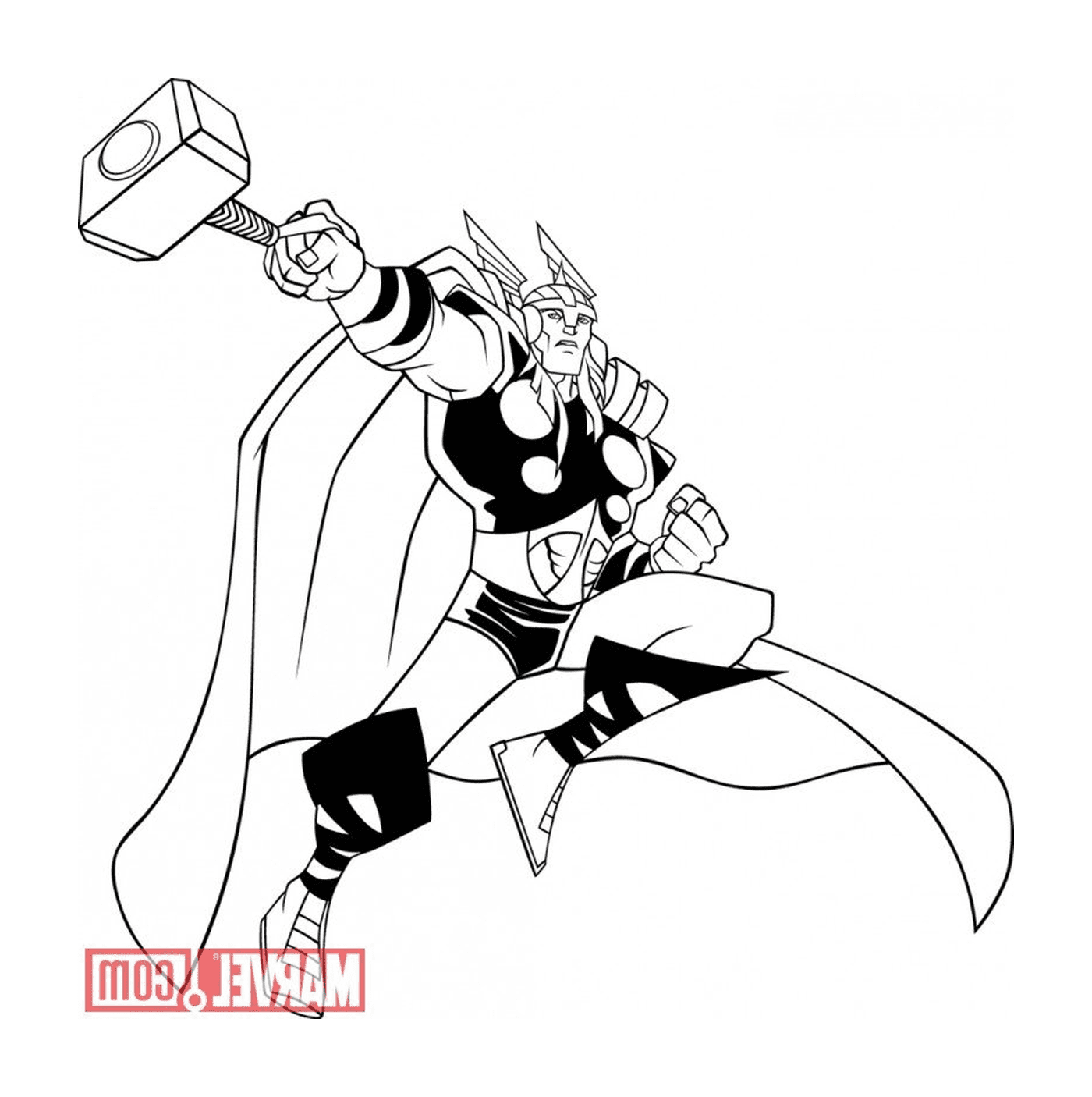  Thor sosteniendo un martillo 