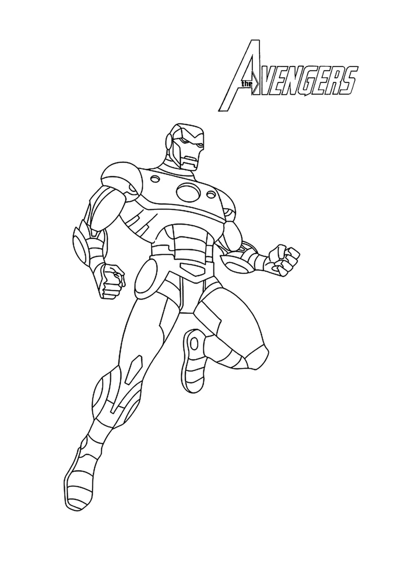 Iron Man to color for children 