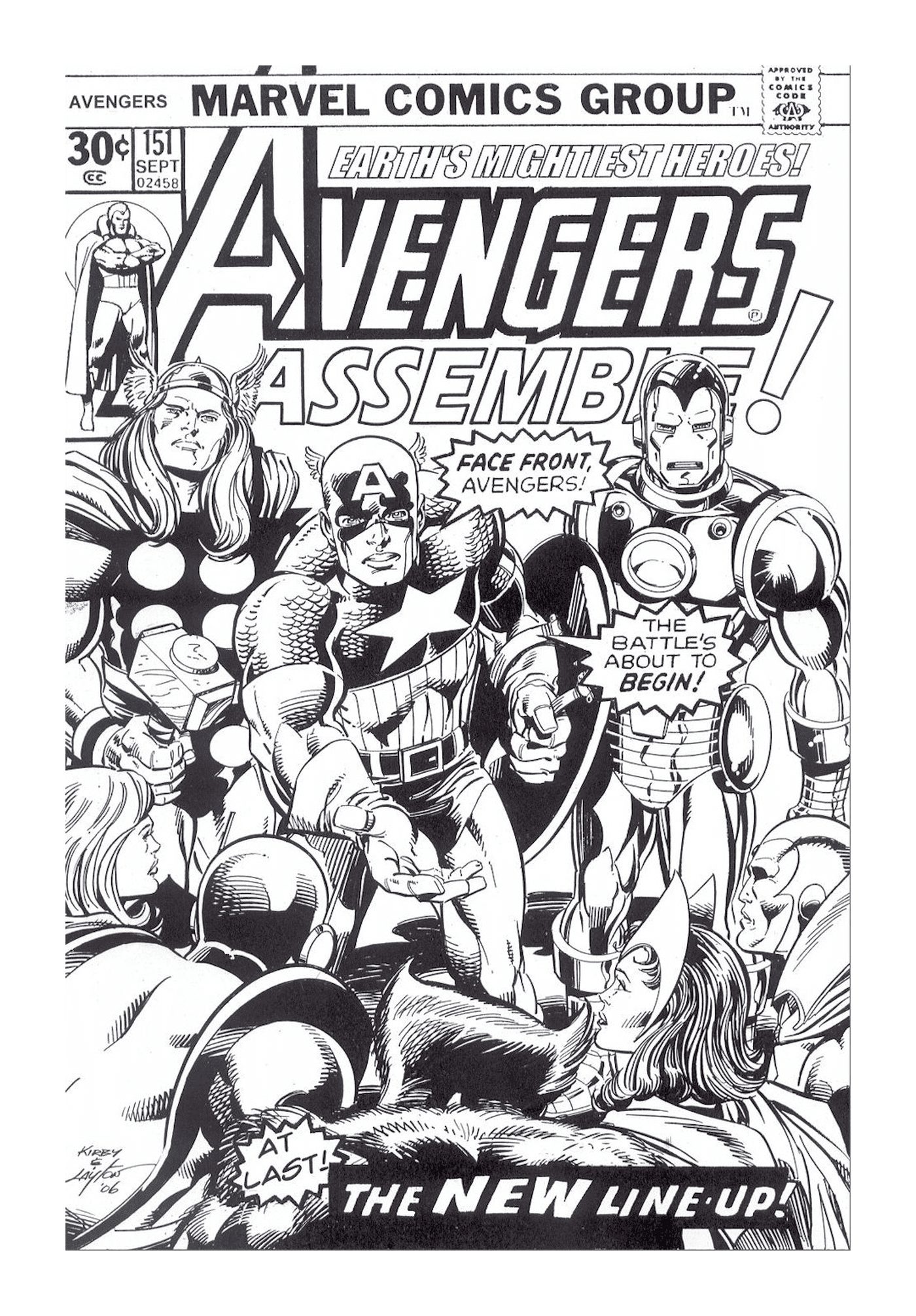  Ein Cover von Marvel Comics mit einer Superheldengruppe 