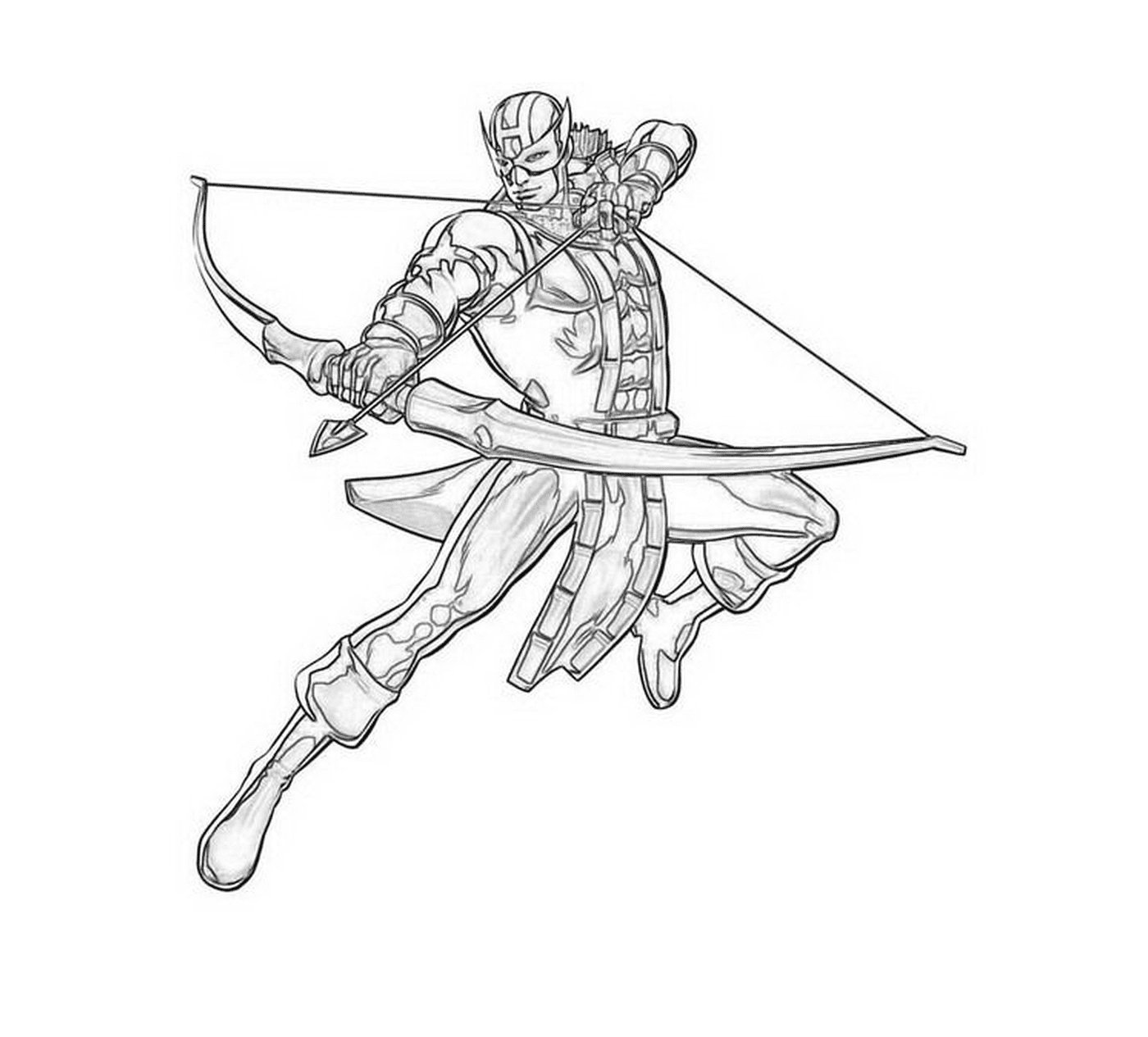  A man holding a bow and arrows 