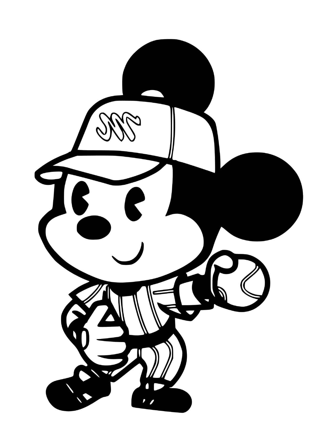  Mickey Mouse plays baseball 
